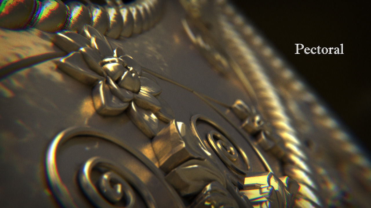 Scythian pectoral 3D model_7