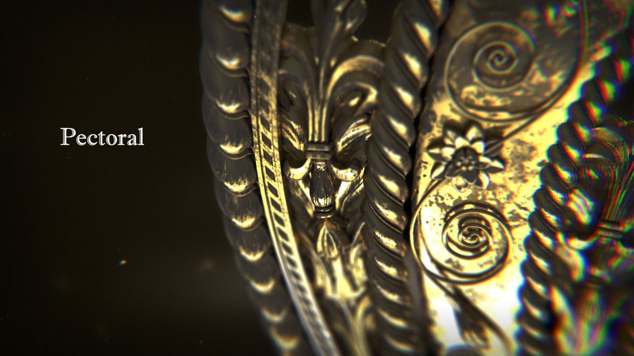 Scythian pectoral 3D model_2