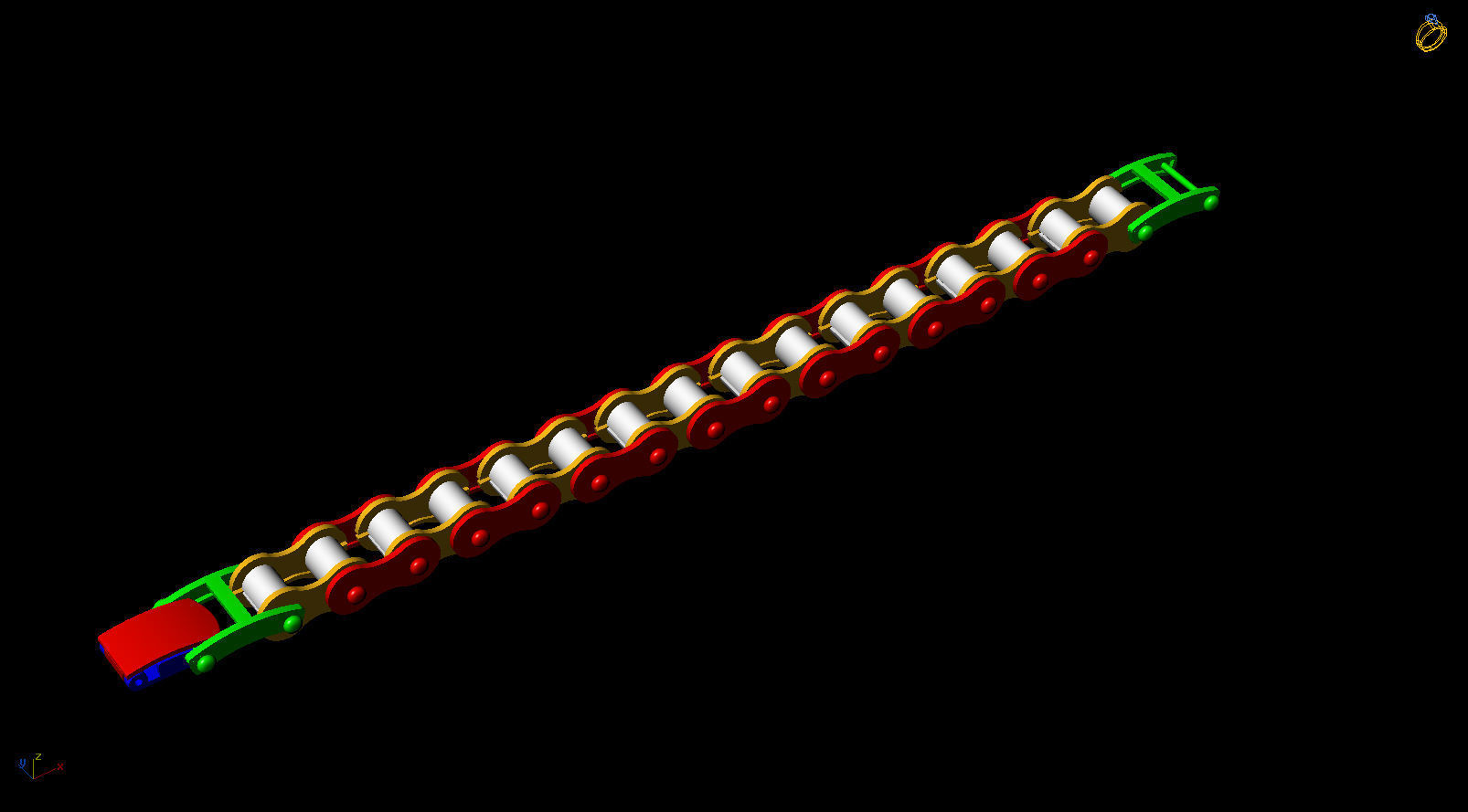 bracelet03 chain link bracelet 3D print model_3