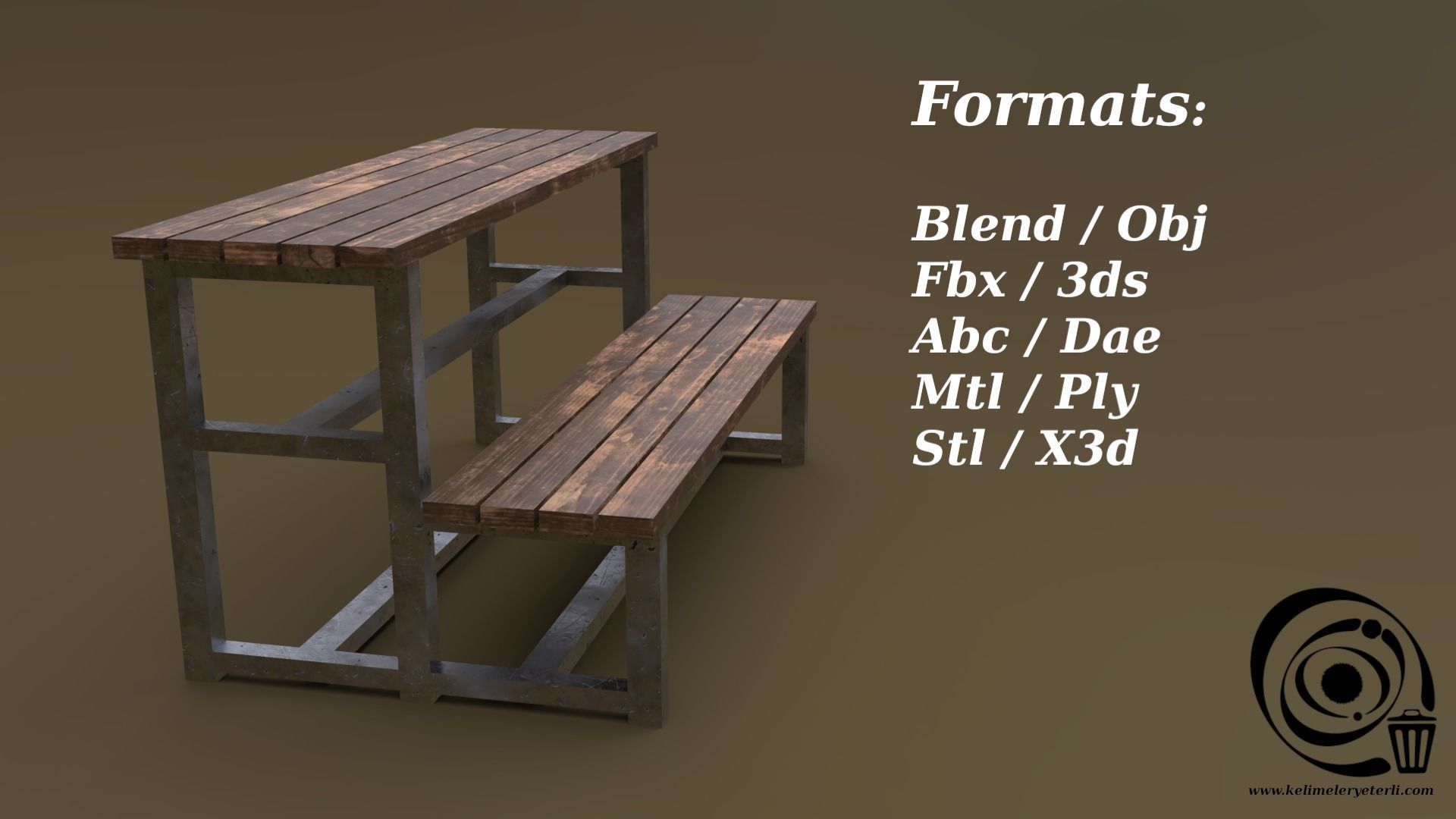 Tribune 01 R Low-poly 3D model_2