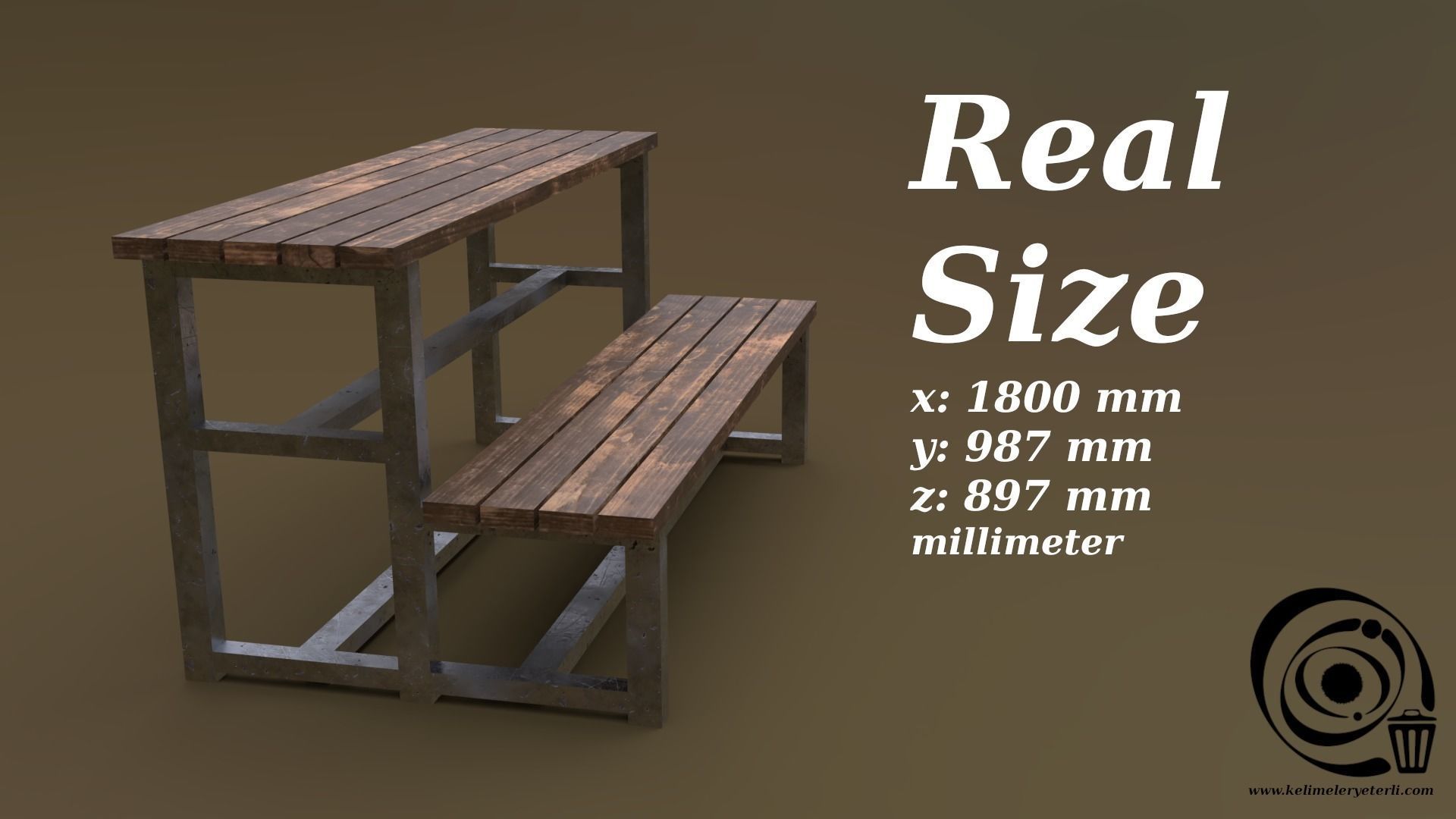 Tribune 01 R Low-poly 3D model_3