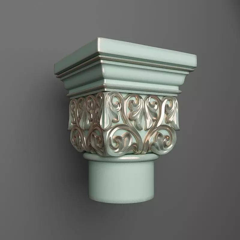 Capitol-2 ornately carved corbel on wall 3D print model_0