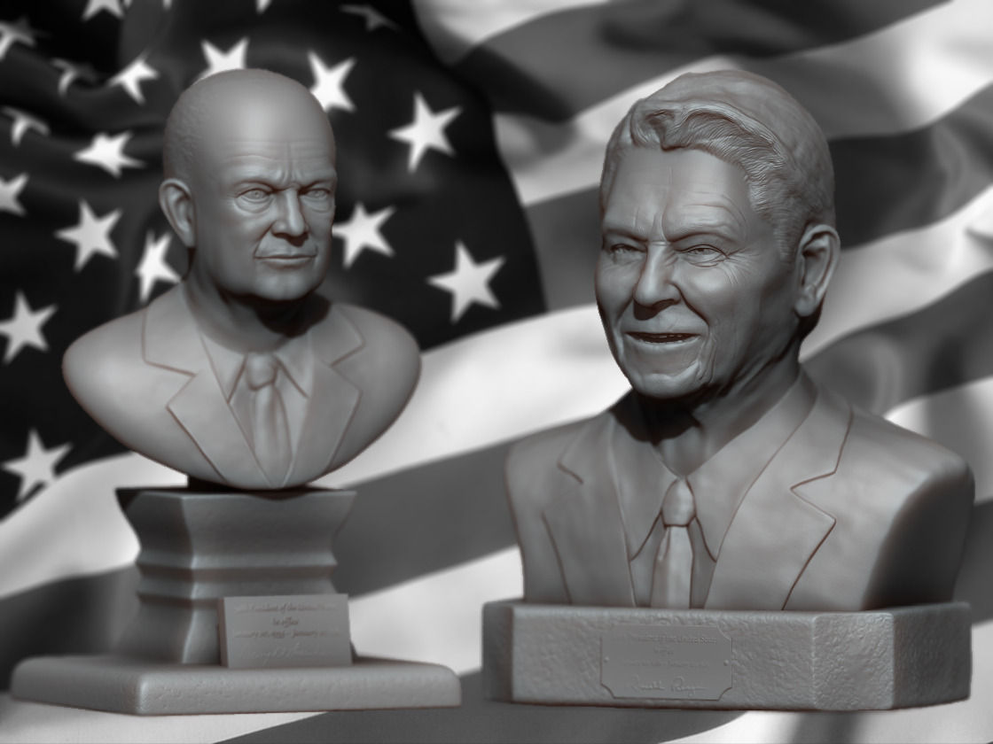 Dwight David Eisenhower Bust Model 3D print model_4
