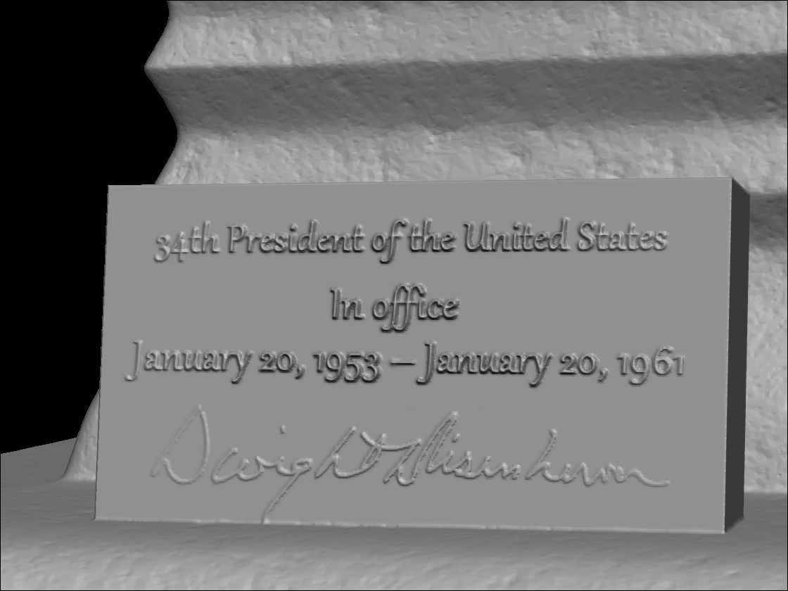 Dwight David Eisenhower Bust Model 3D print model_7