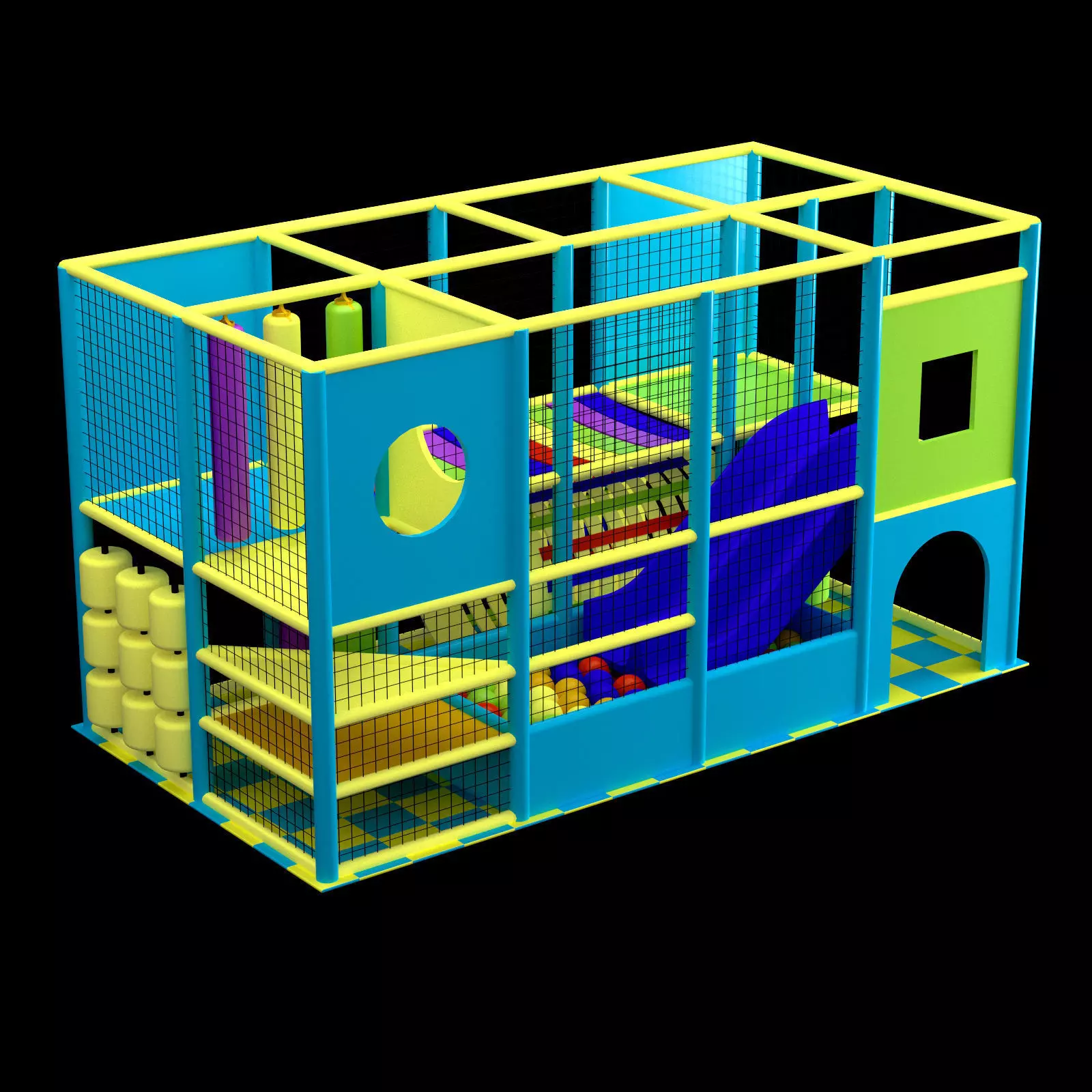 Kids playground 3D model_0