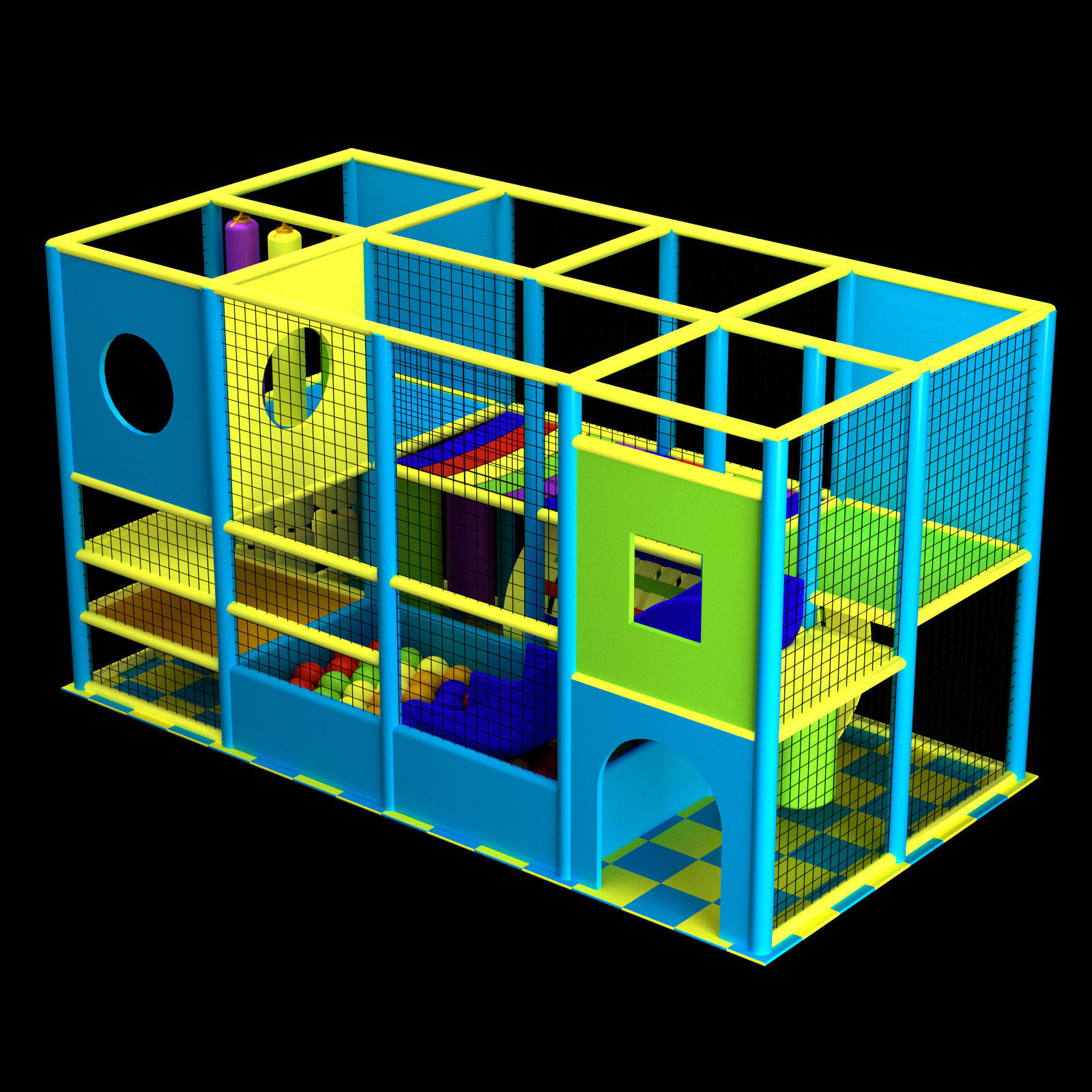 Kids playground 3D model_2
