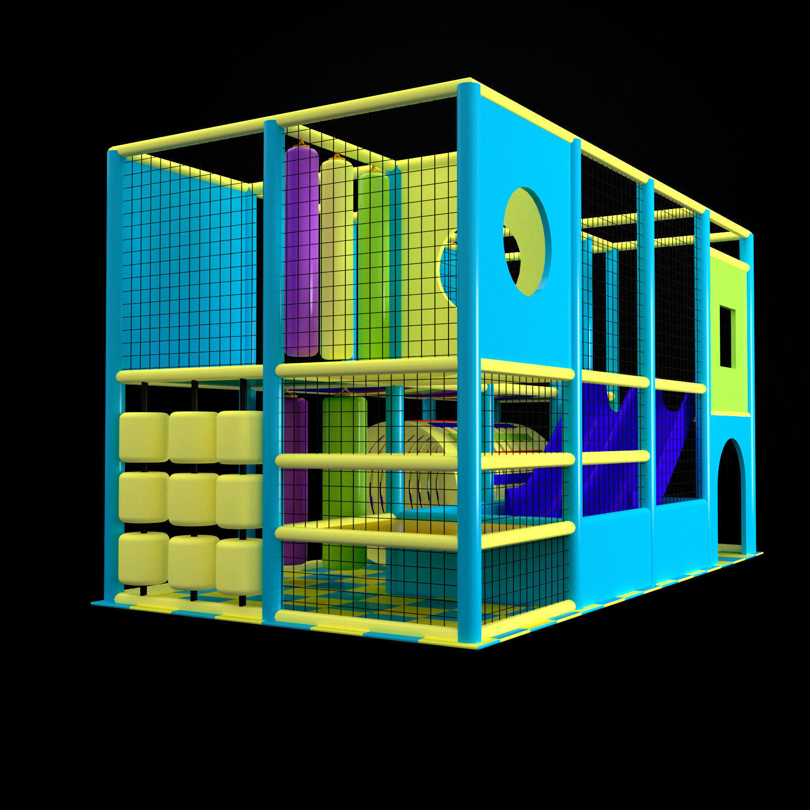 Kids playground 3D model_8