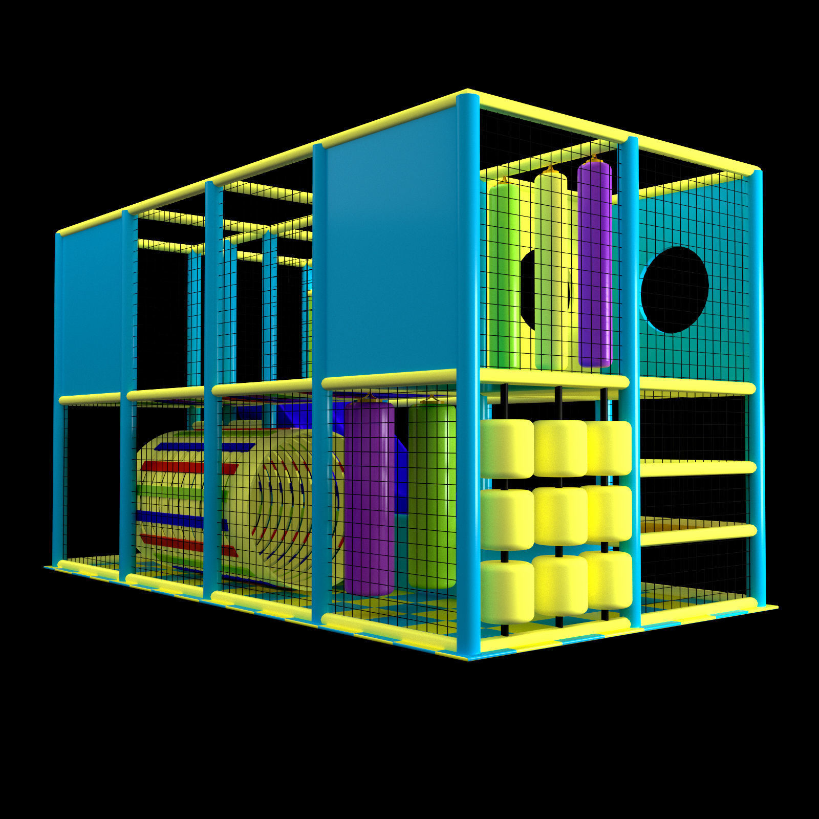 Kids playground 3D model_4