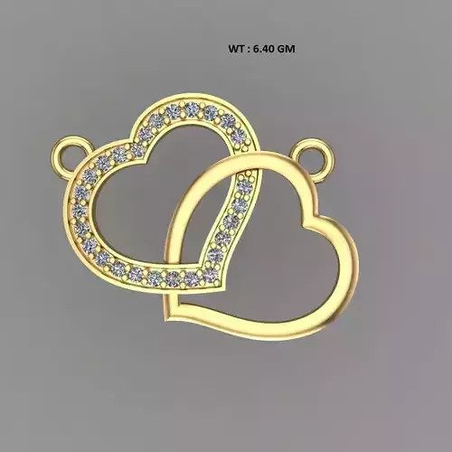 Double heart pendant