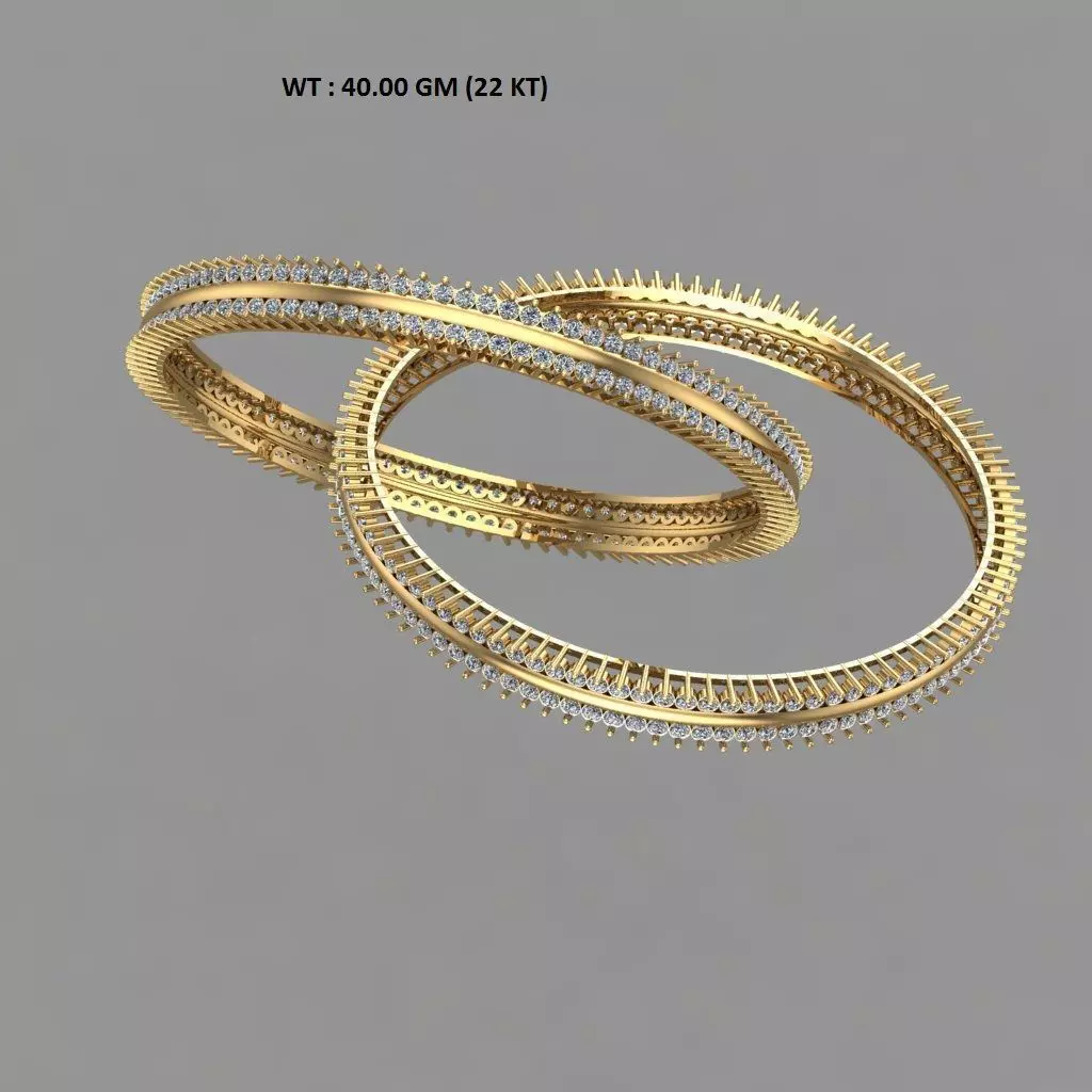 Diamond Bangles 3D print model_0