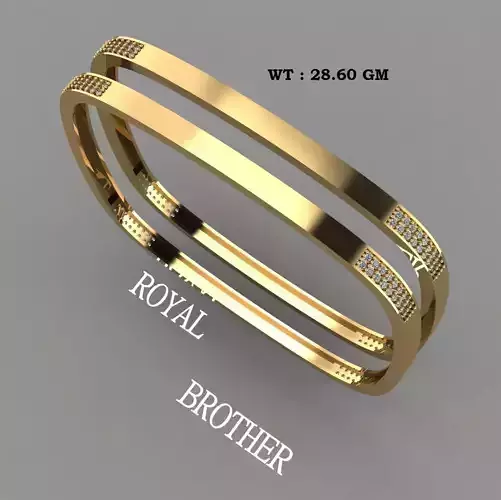 Gold Bangles for Women Daily wear  3D print model