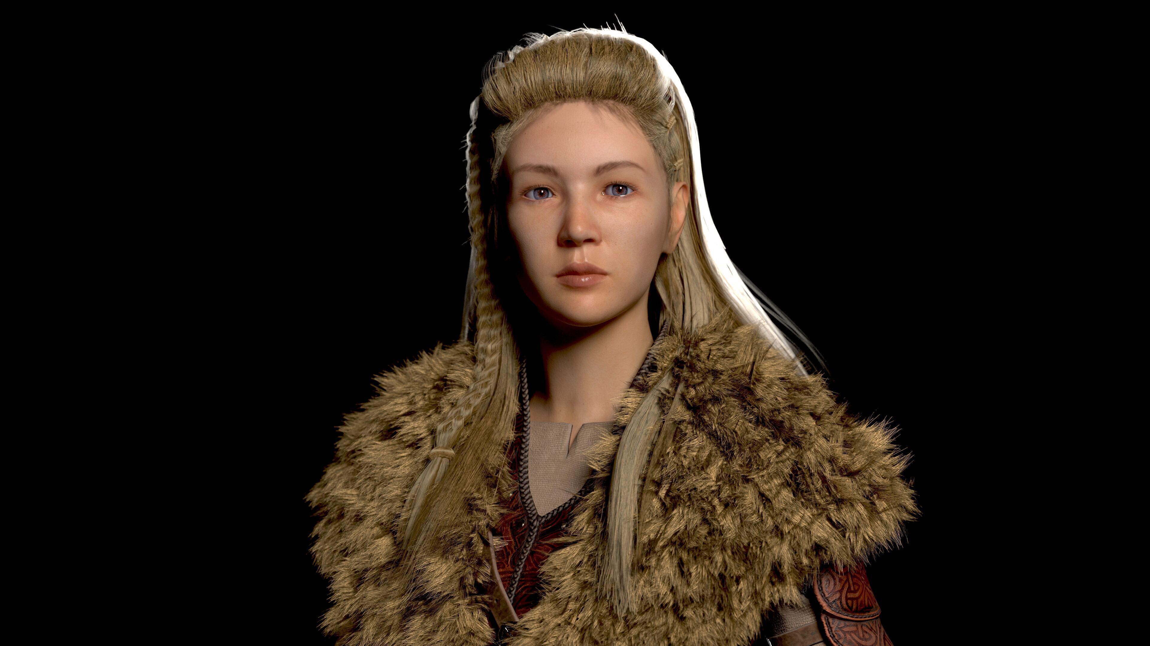 Viking Warrior  Vi Remake  Lowpoly Game ready Low-poly 3D model_36