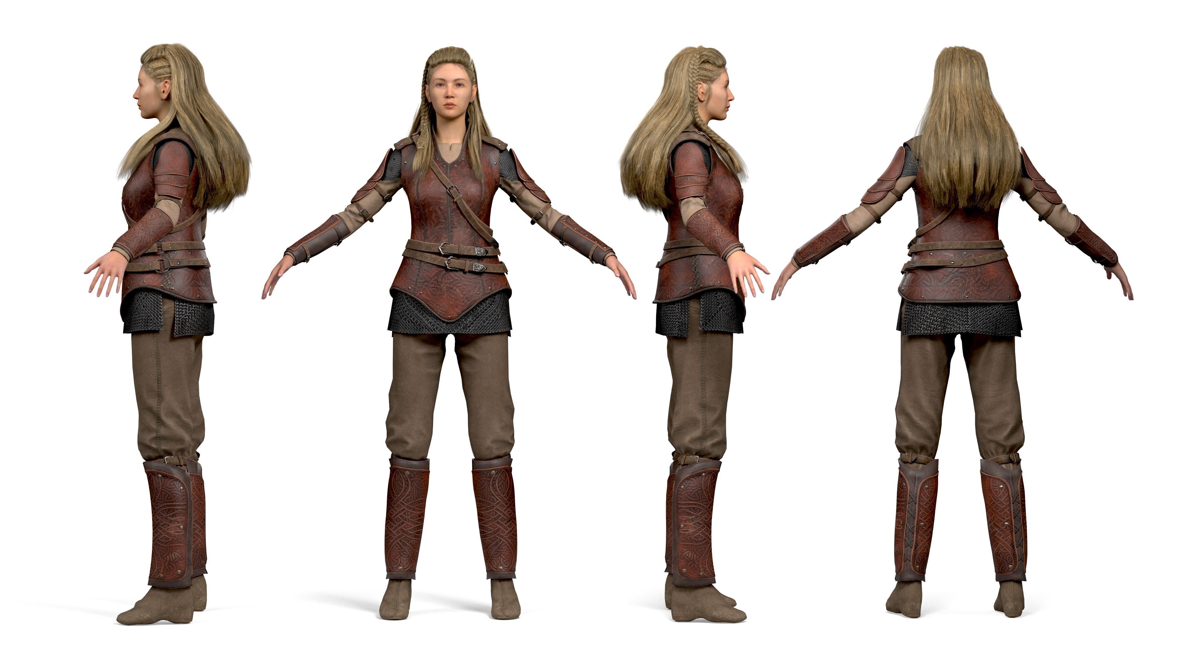 Viking Warrior  Vi Remake  Lowpoly Game ready Low-poly 3D model_9