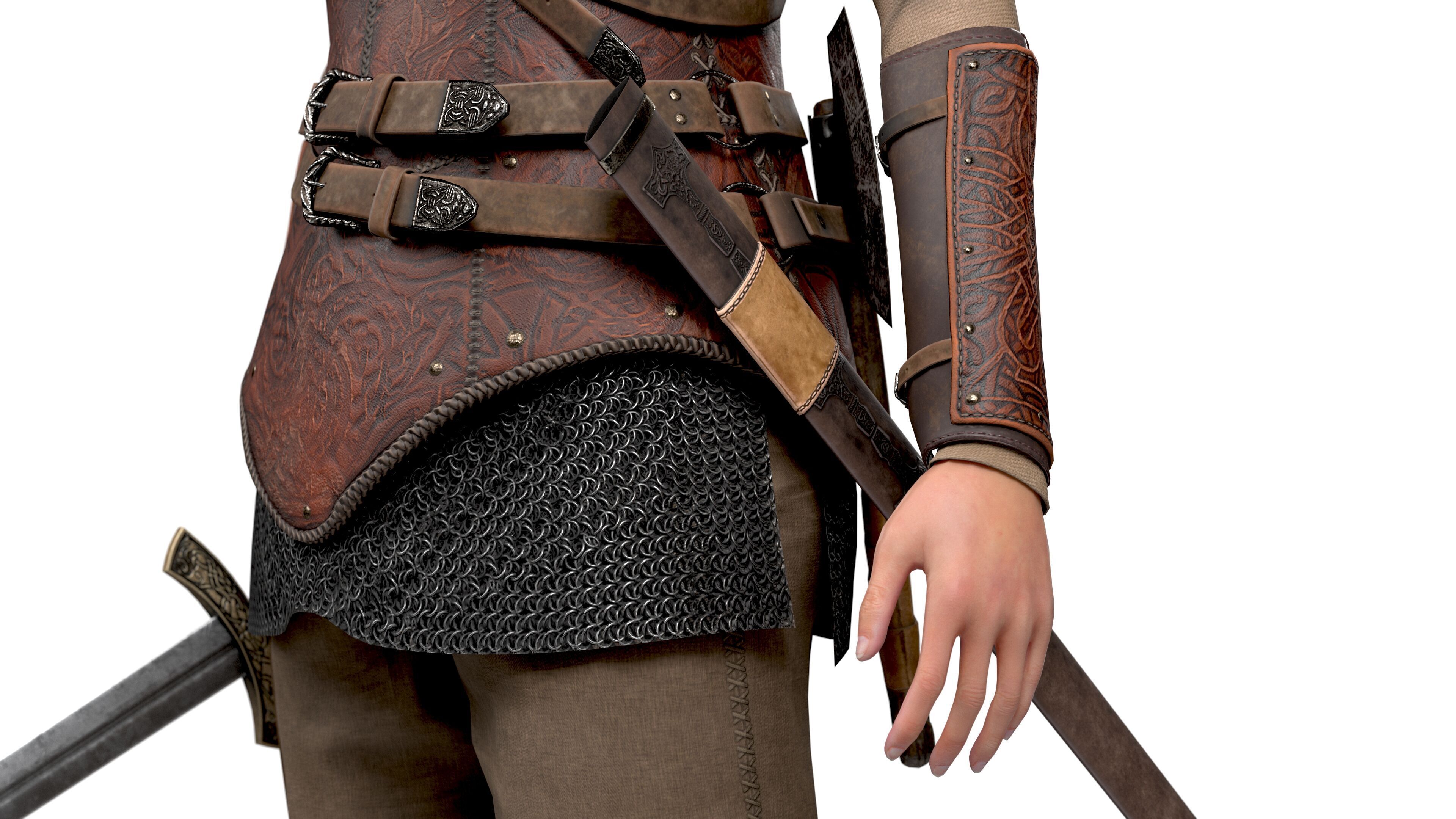 Viking Warrior  Vi Remake  Lowpoly Game ready Low-poly 3D model_19