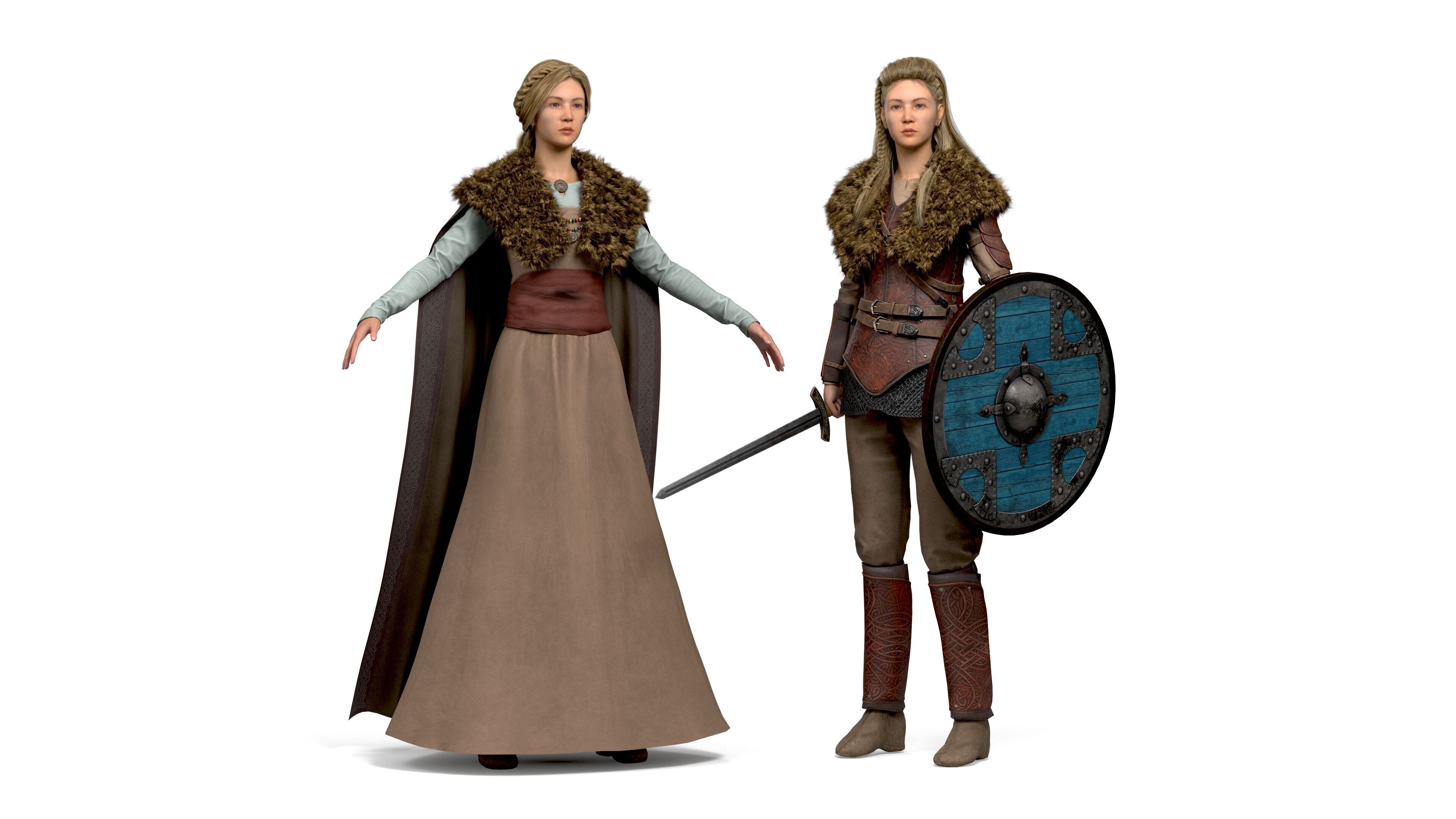 Viking Warrior  Vi Remake  Lowpoly Game ready Low-poly 3D model_2