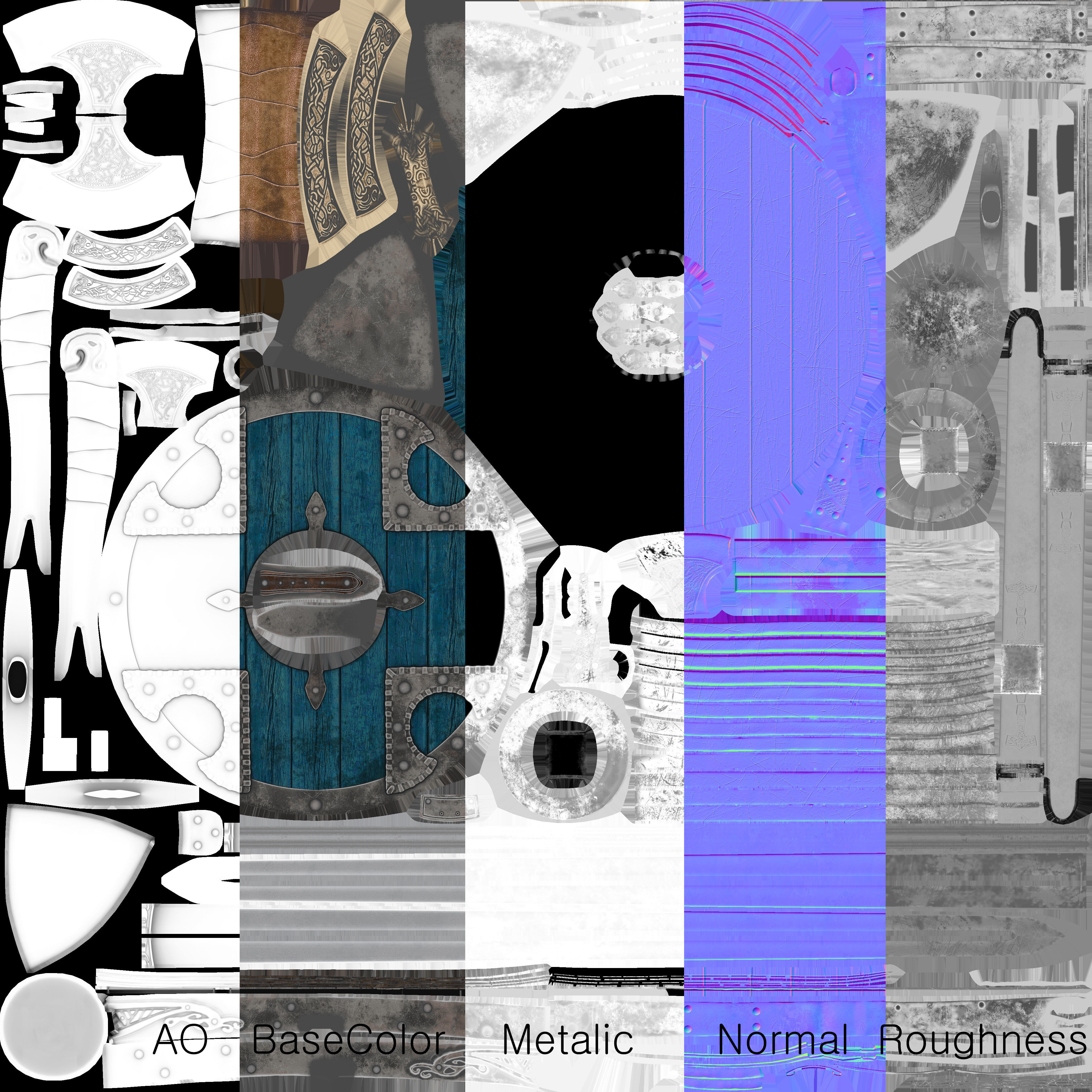 Viking Warrior  Vi Remake  Lowpoly Game ready Low-poly 3D model_34