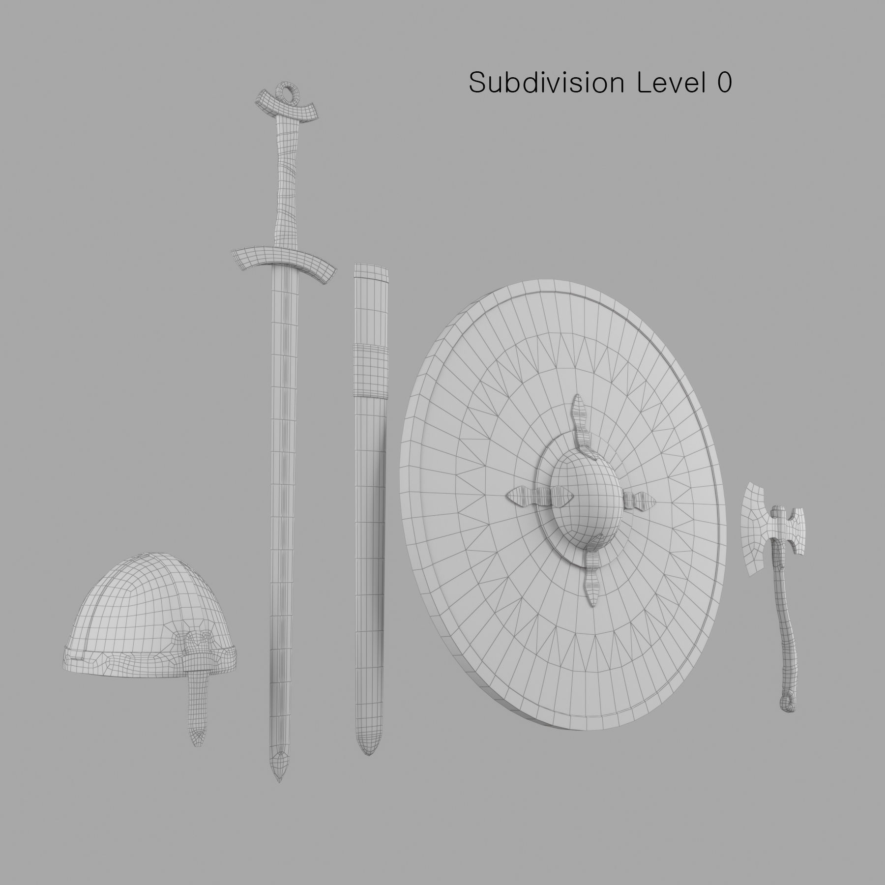 Viking Warrior  Vi Remake  Lowpoly Game ready Low-poly 3D model_28