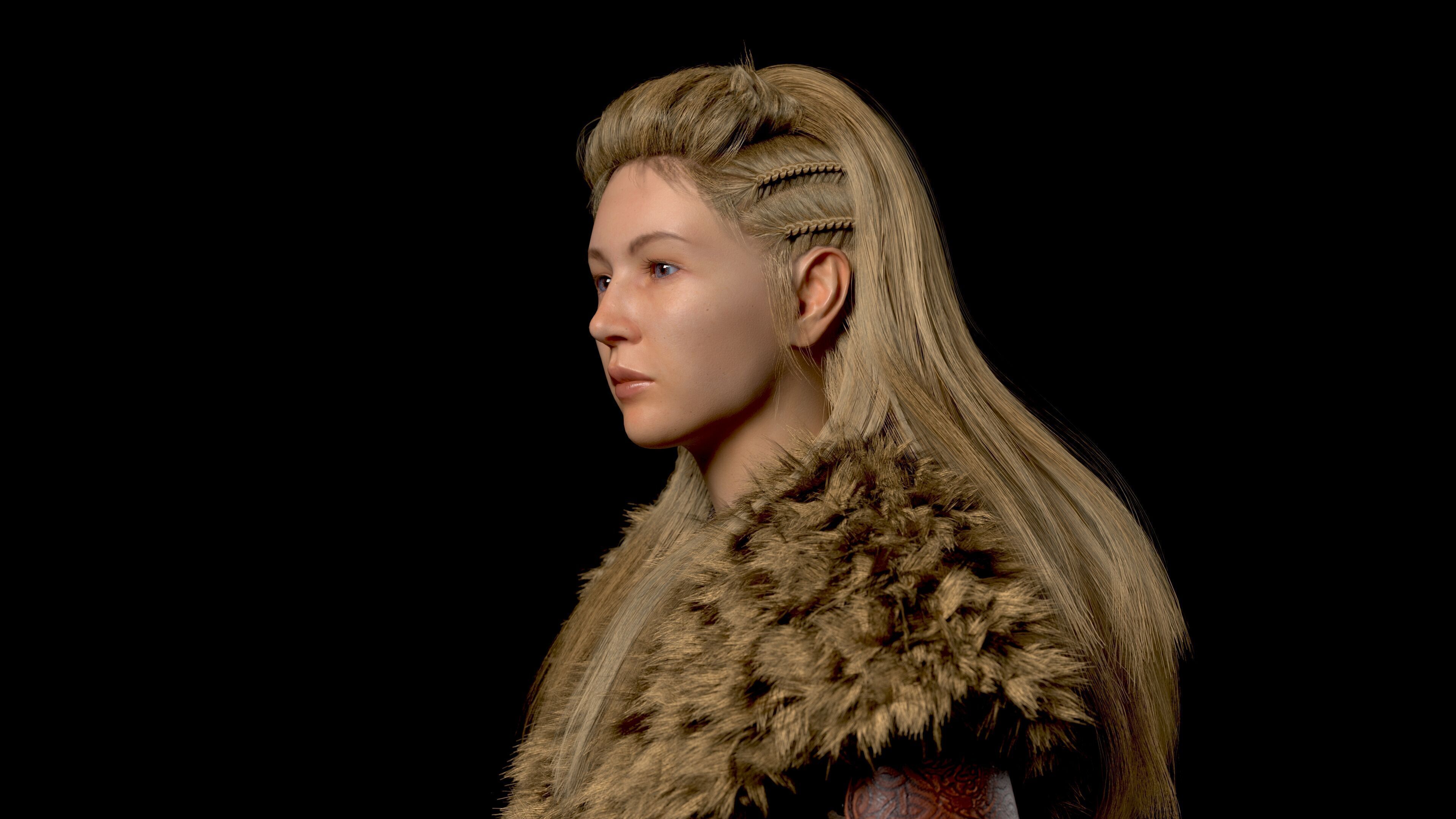 Viking Warrior  Vi Remake  Lowpoly Game ready Low-poly 3D model_37