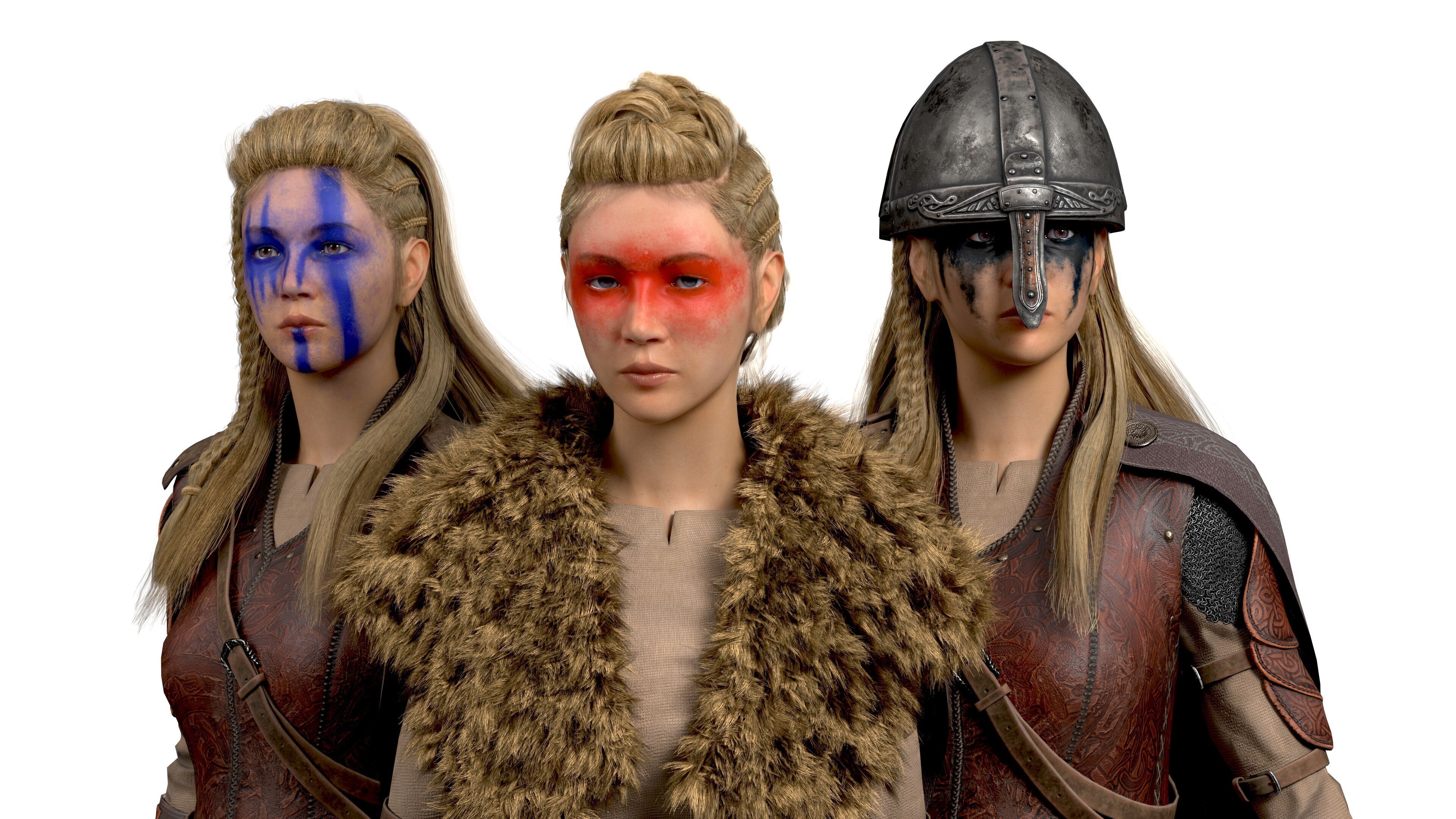 Viking Warrior  Vi Remake  Lowpoly Game ready Low-poly 3D model_18