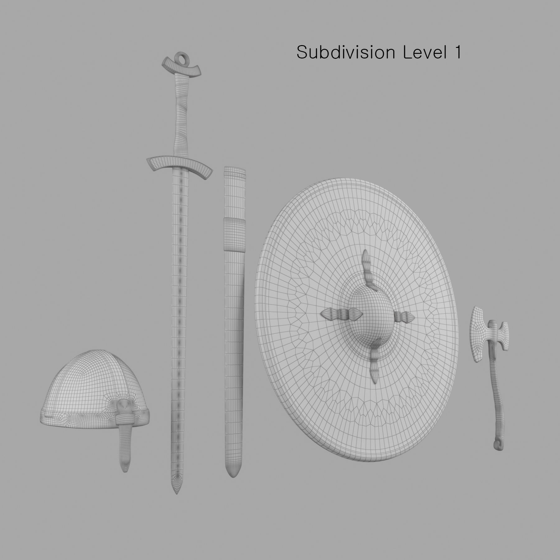 Viking Warrior  Vi Remake  Lowpoly Game ready Low-poly 3D model_29