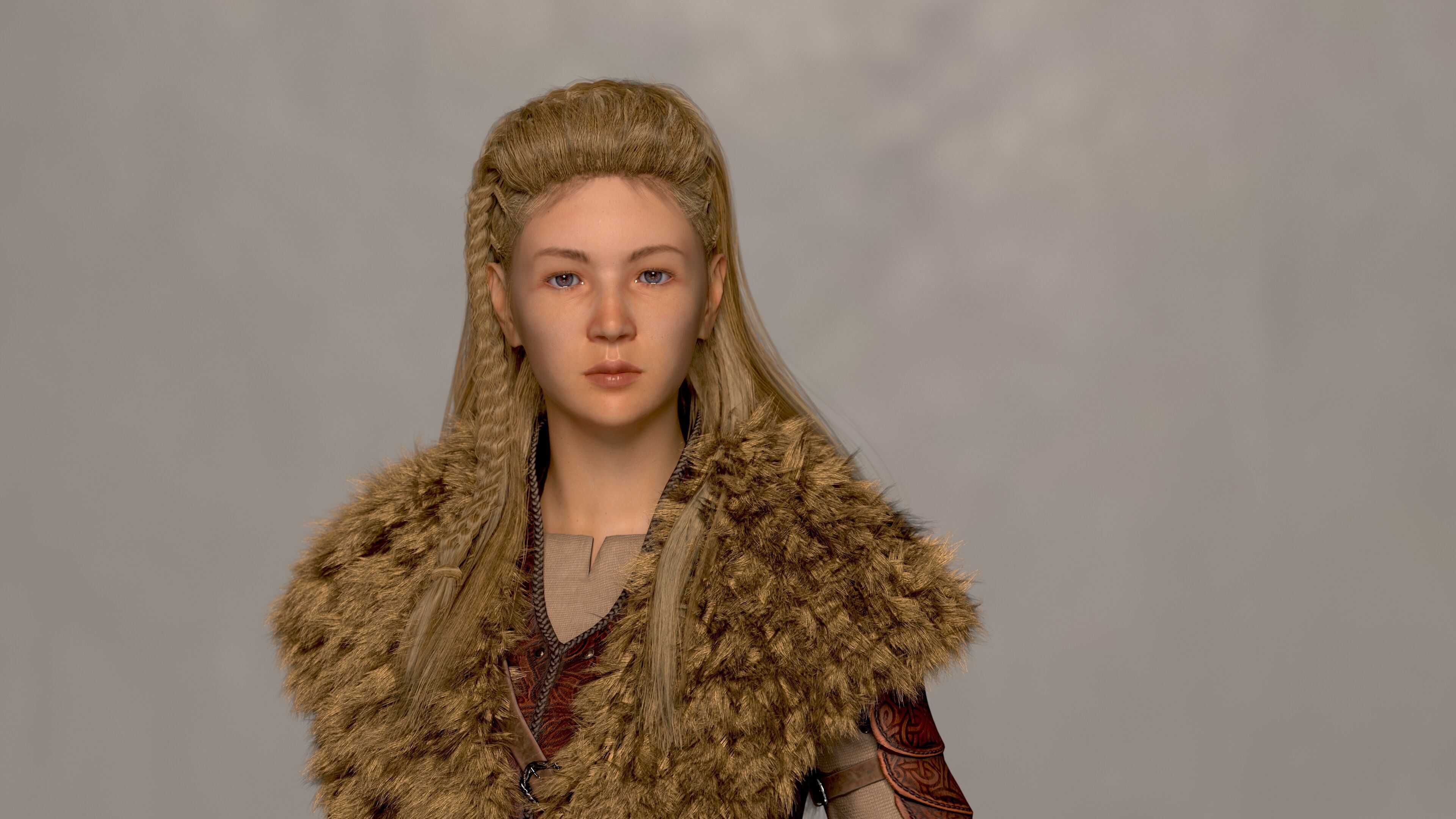 Viking Warrior  Vi Remake  Lowpoly Game ready Low-poly 3D model_7