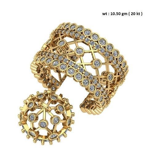 Hanging  half Ball ring 3D print model