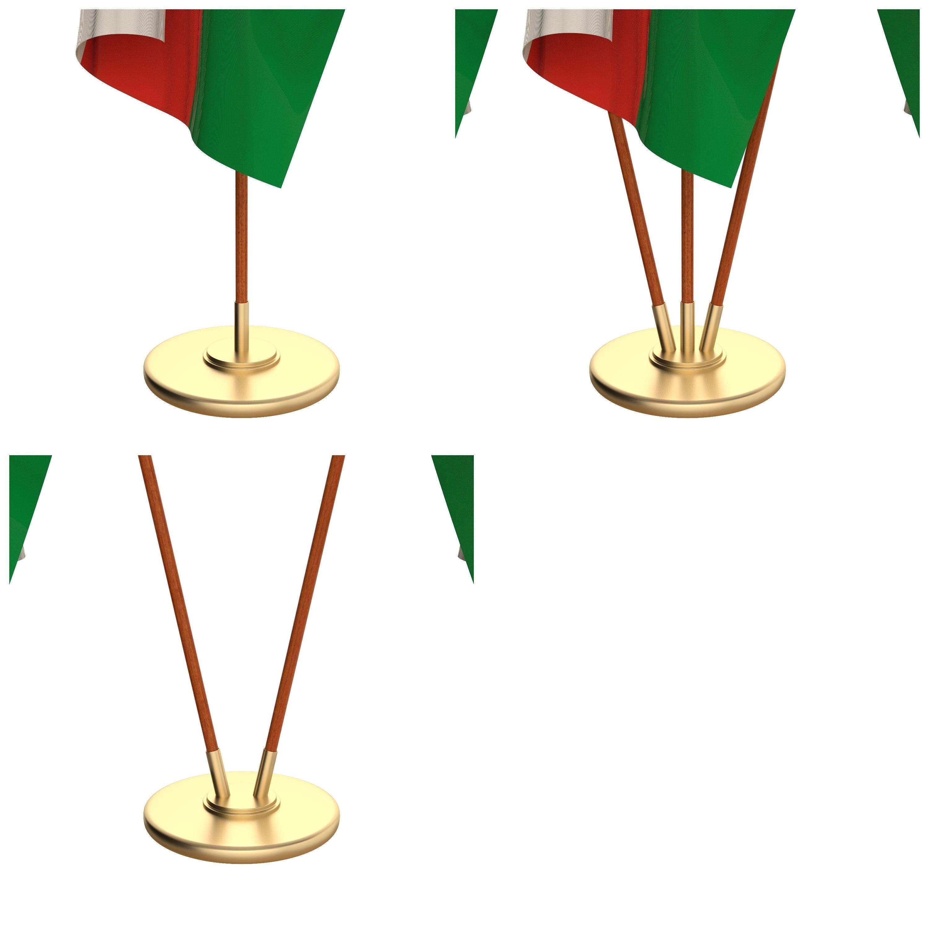 Oman Flag Pack 3D model_2
