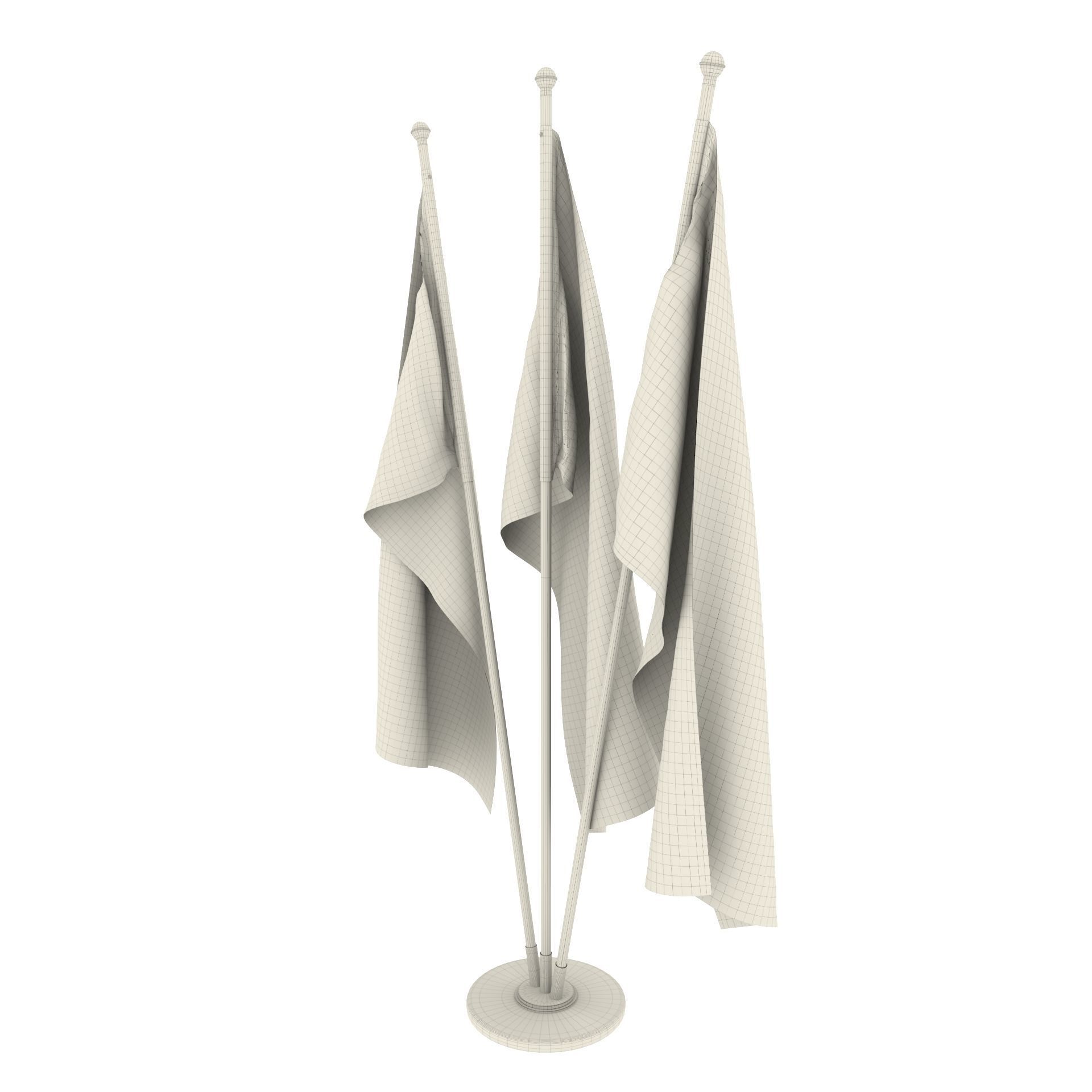 Oman Flag Pack 3D model_4