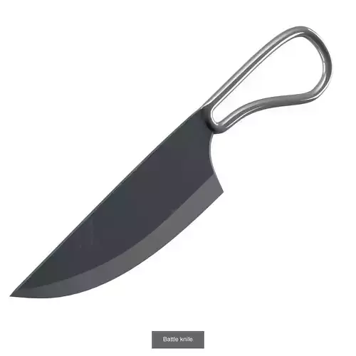 Battle knifes set2 3D Model Collection