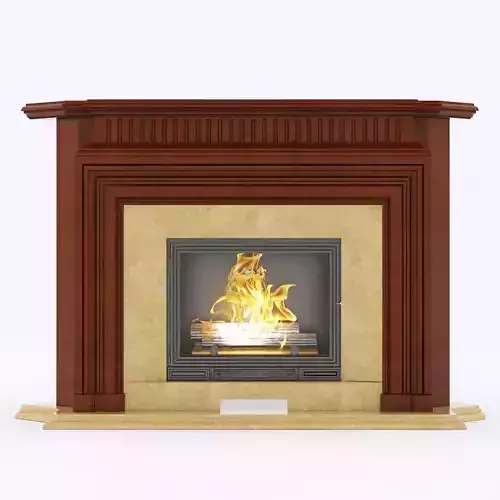  wood corner fireplace