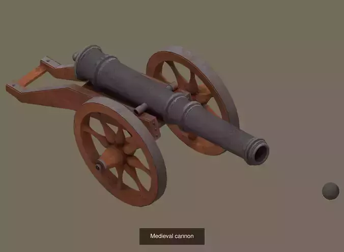 Medieval cannons 3D Model Collection