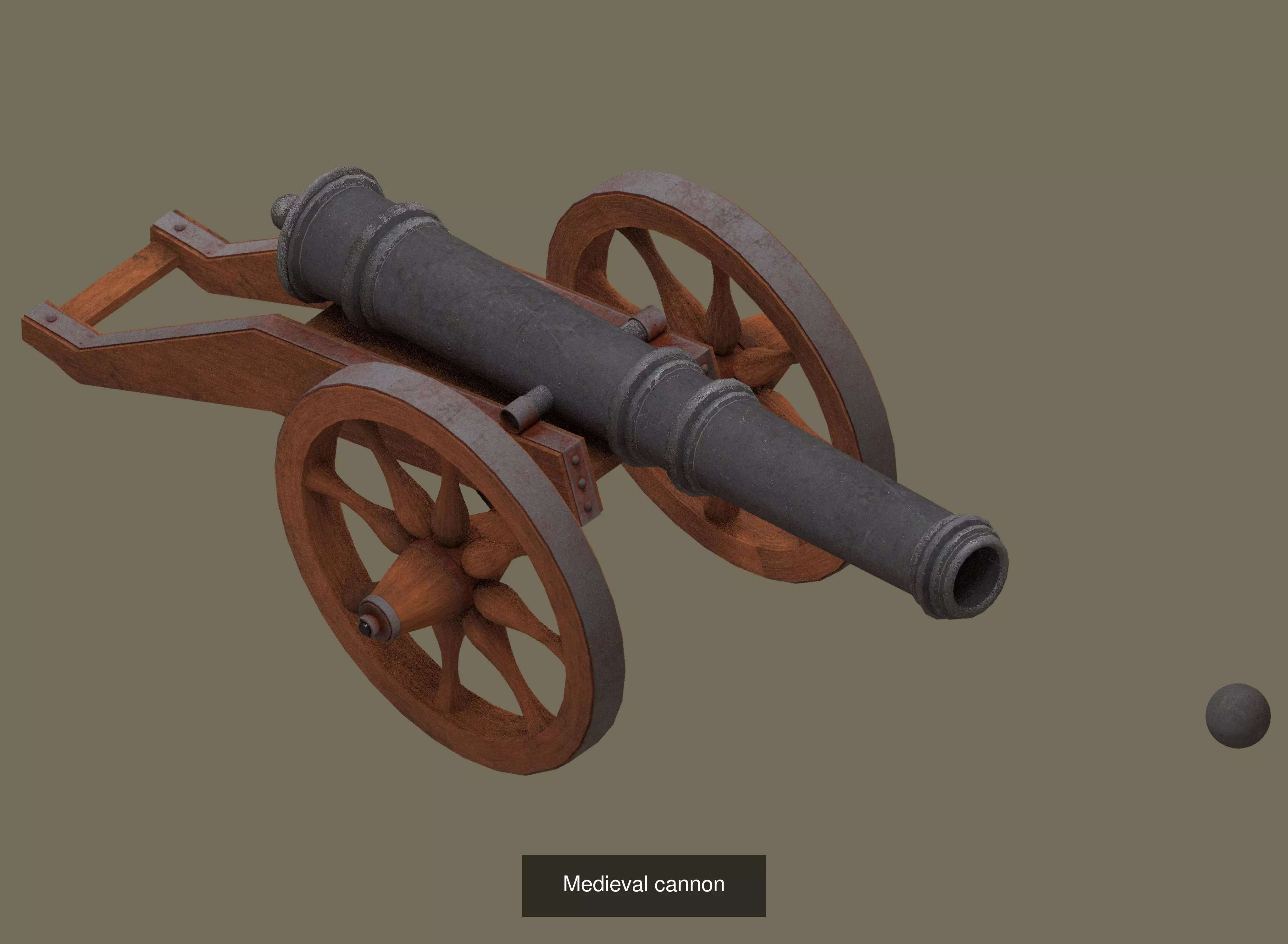 Medieval cannons 3D Model Collection_0