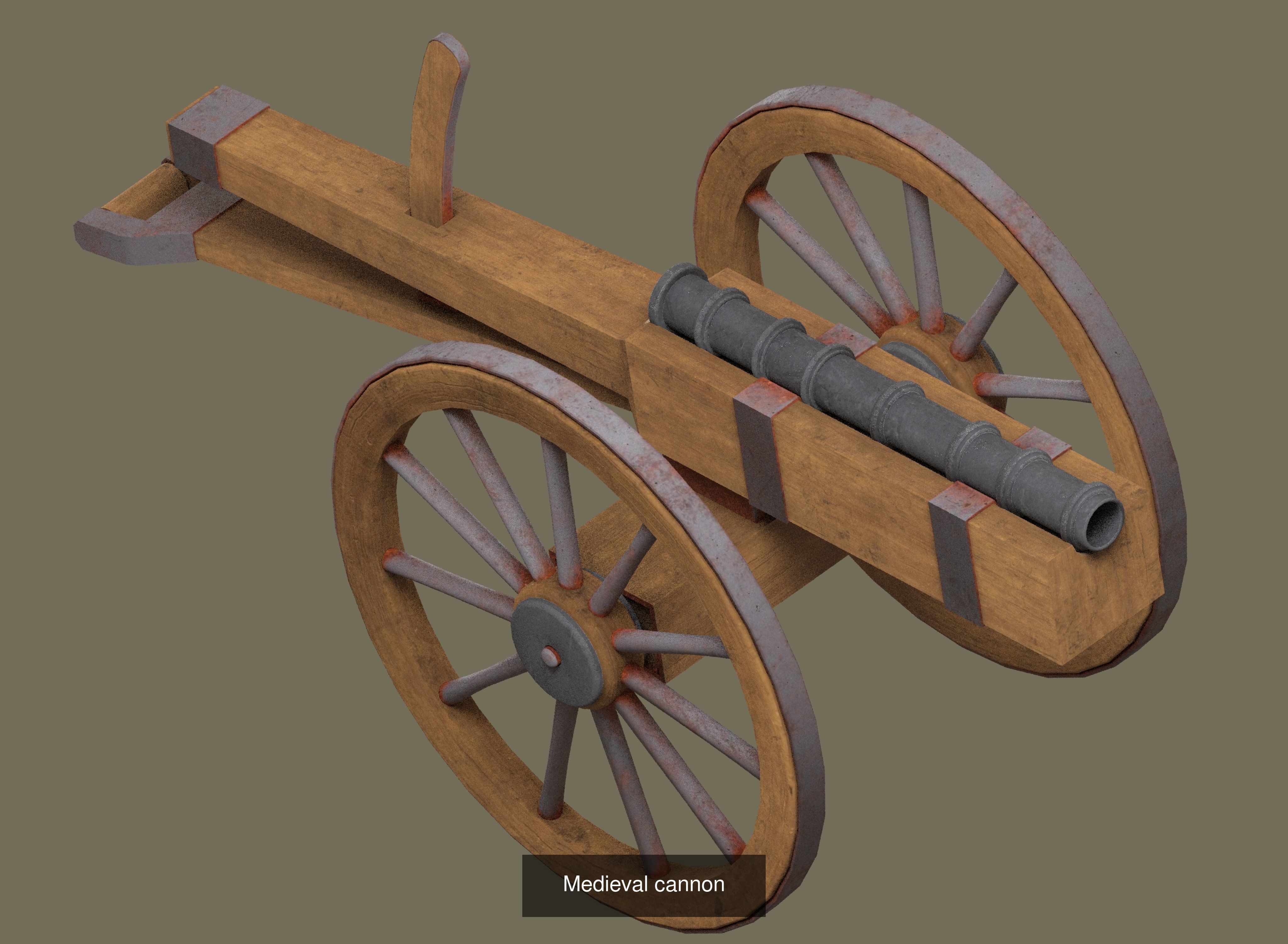 Medieval cannons 3D Model Collection_1