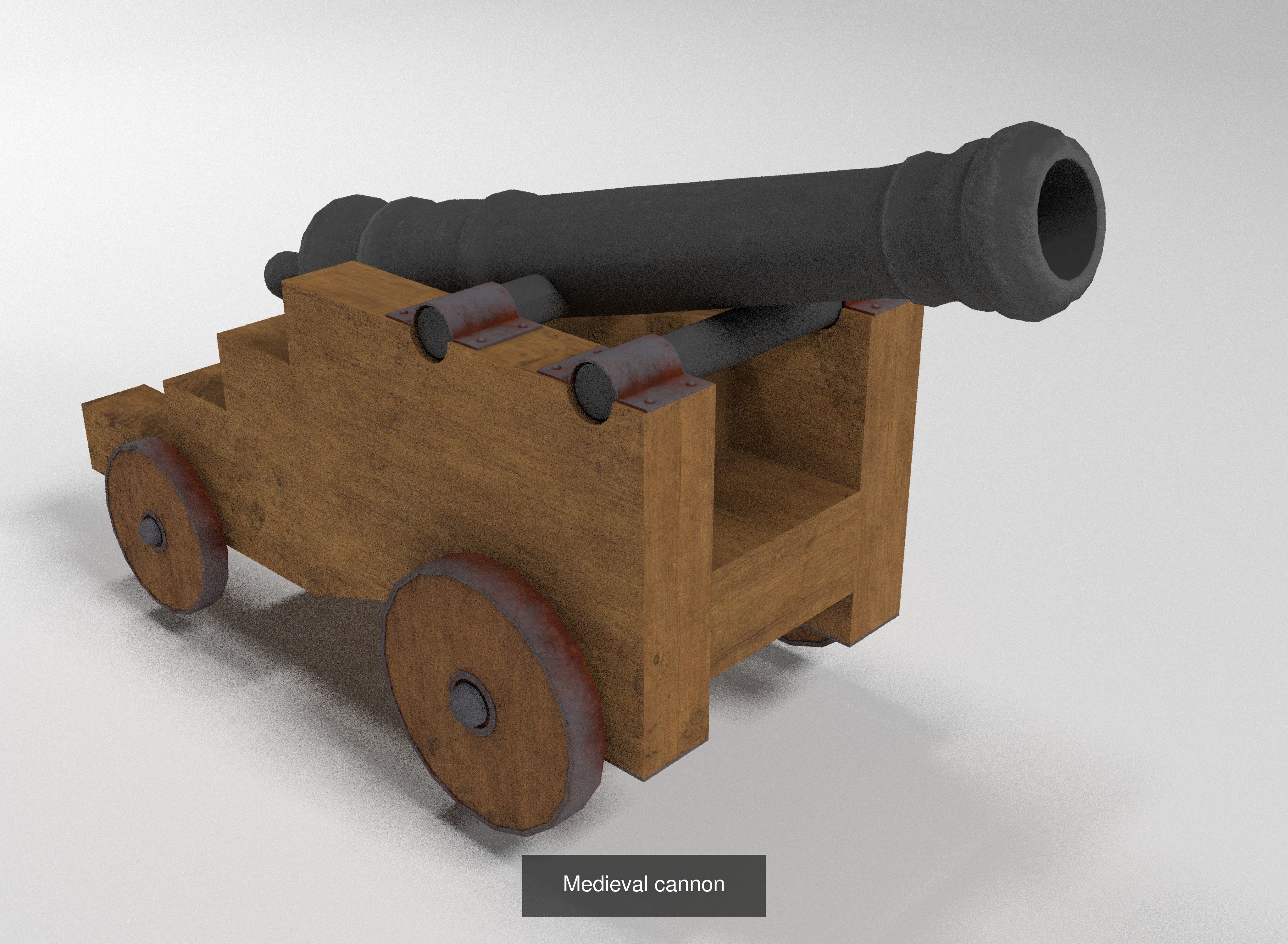 Medieval cannons 3D Model Collection_2