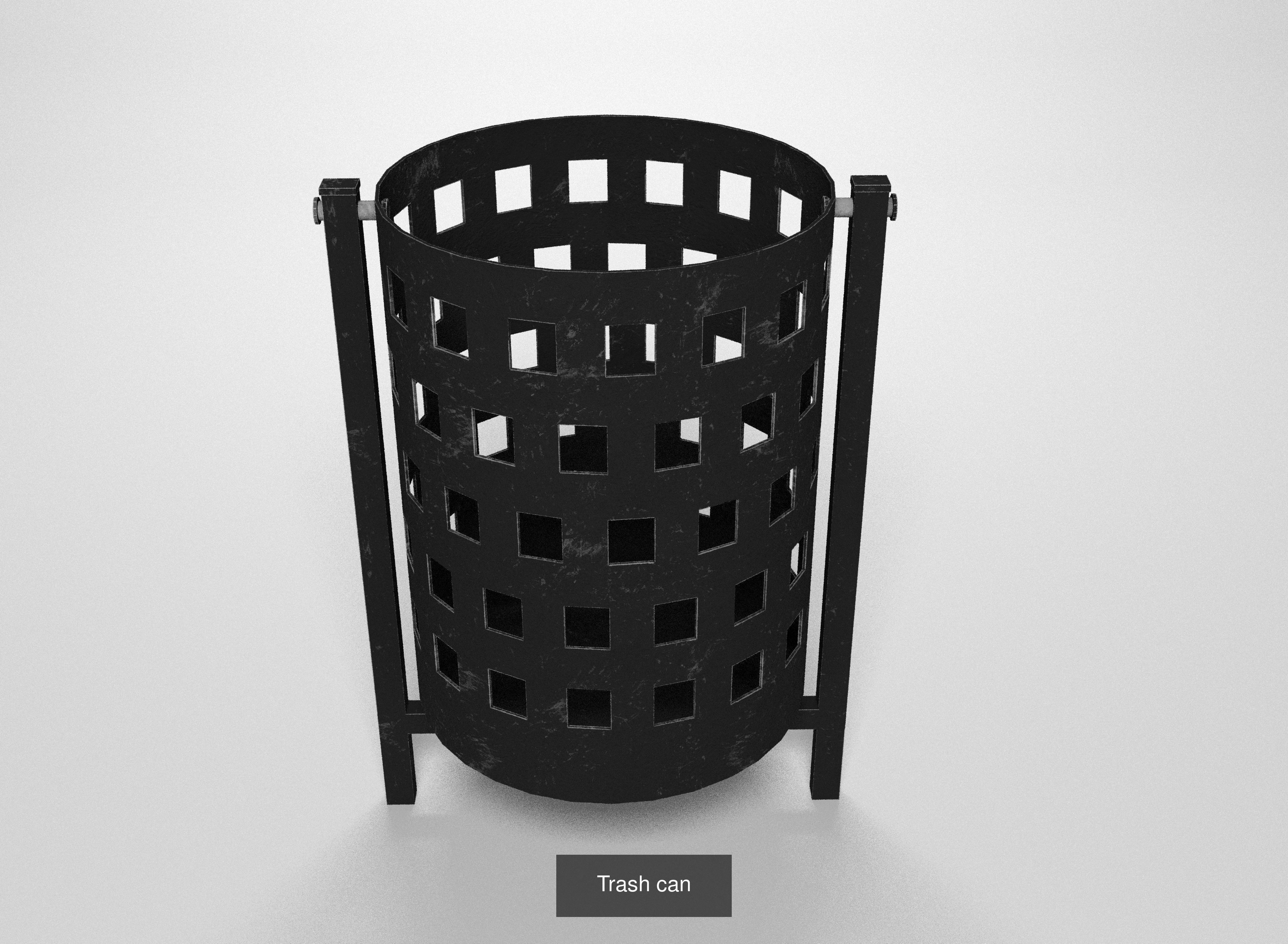 Trash can 3D Model Collection_3