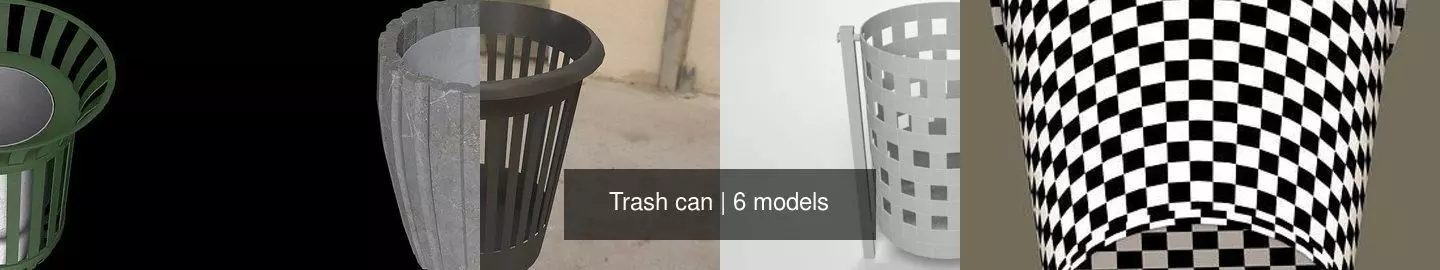 Trash can 3D Model Collection_1