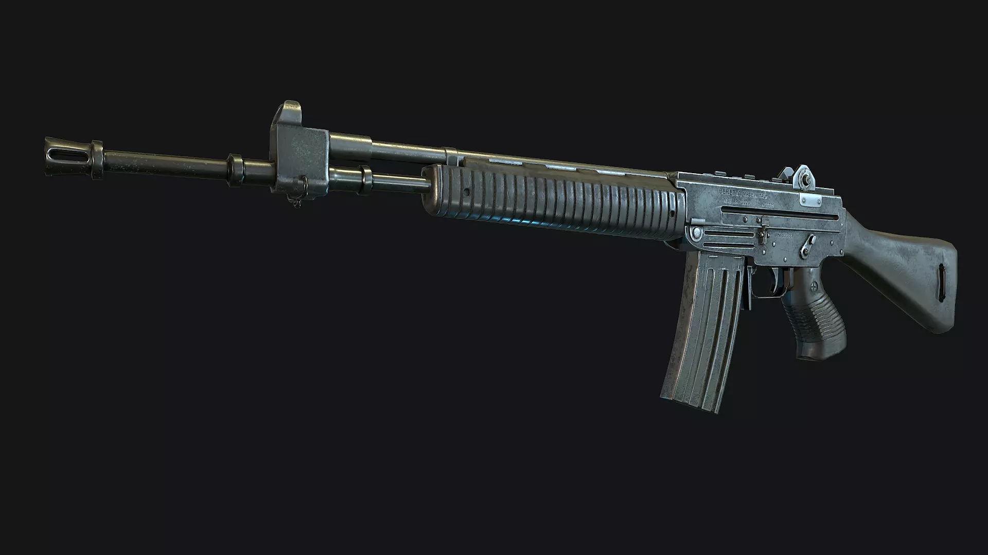 Beretta Ar70 PBR Low-poly 3D model