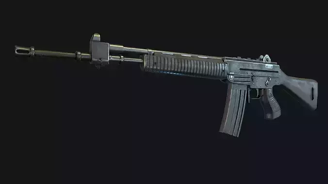 Beretta Ar70 PBR  Low-poly 3D model