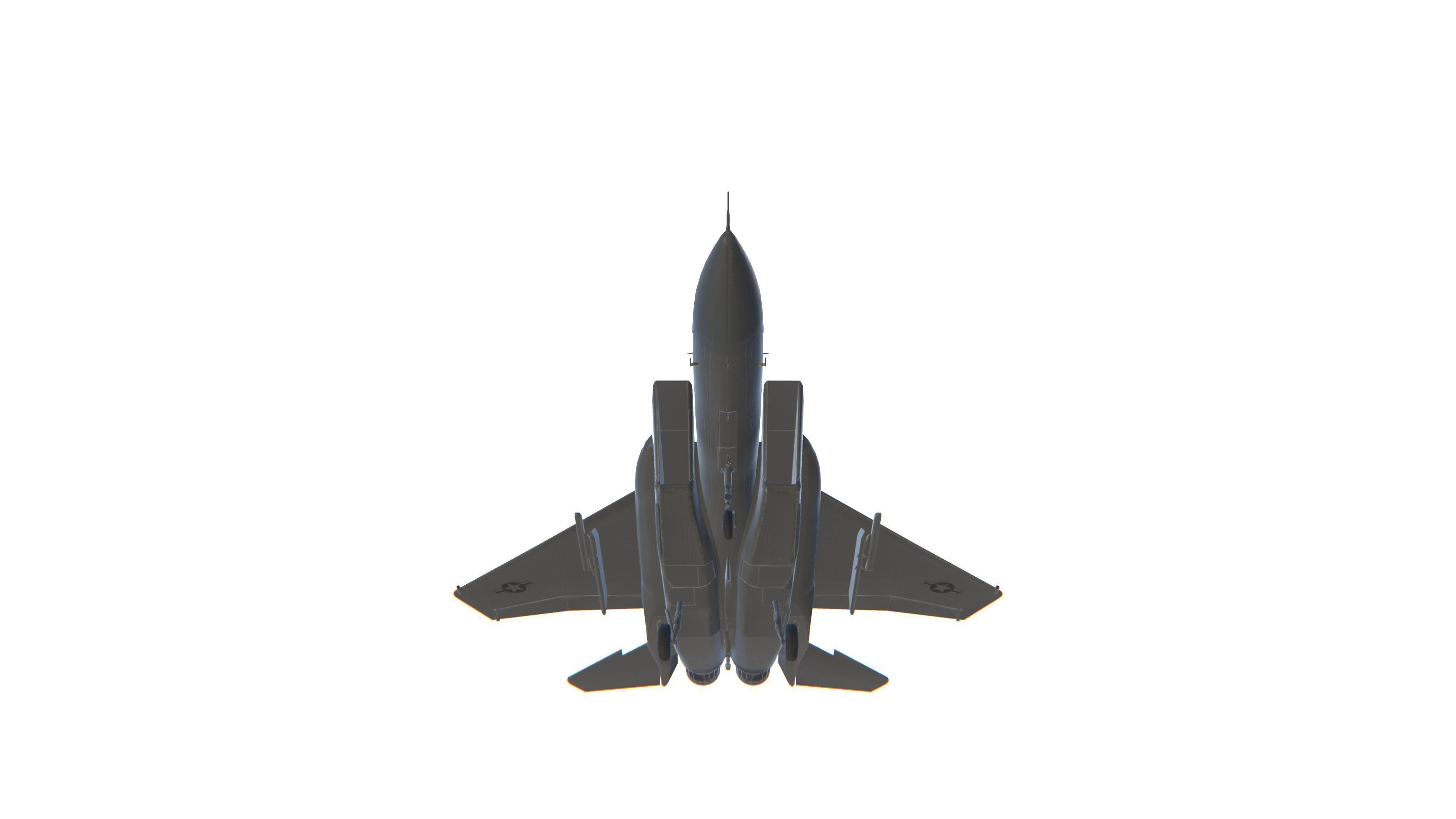 F-15 Eagle Jet Fighter Aircraft Low-poly 3D model_11