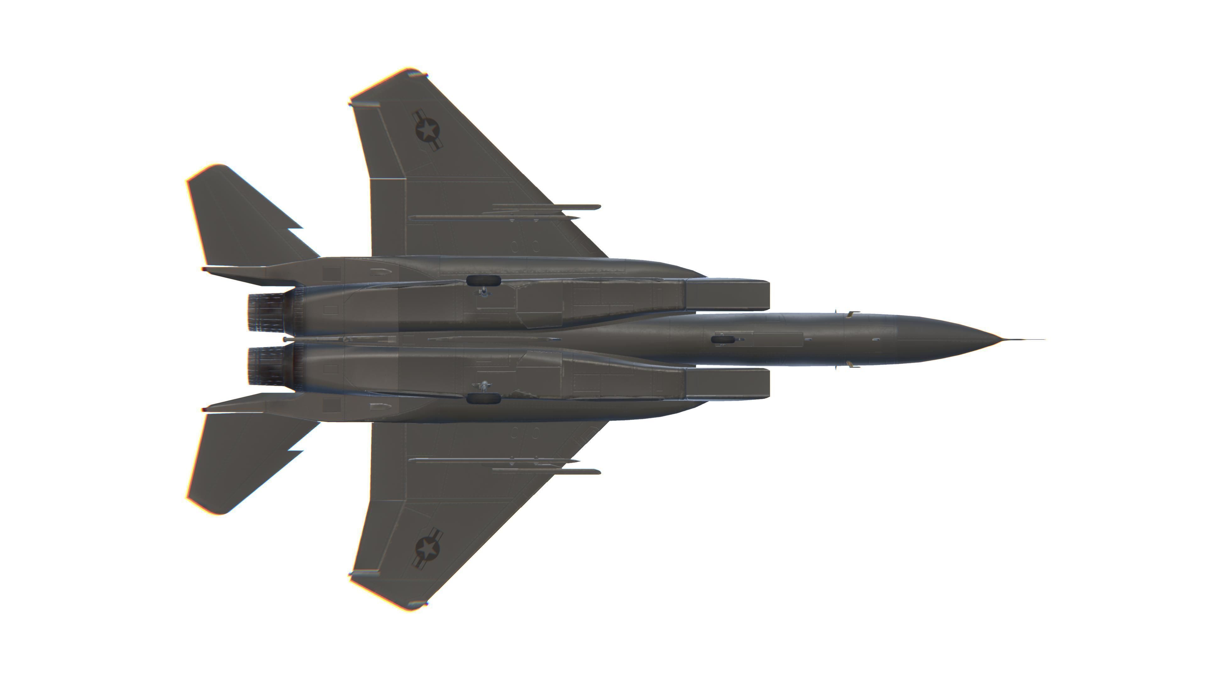 F-15 Eagle Jet Fighter Aircraft Low-poly 3D model_23