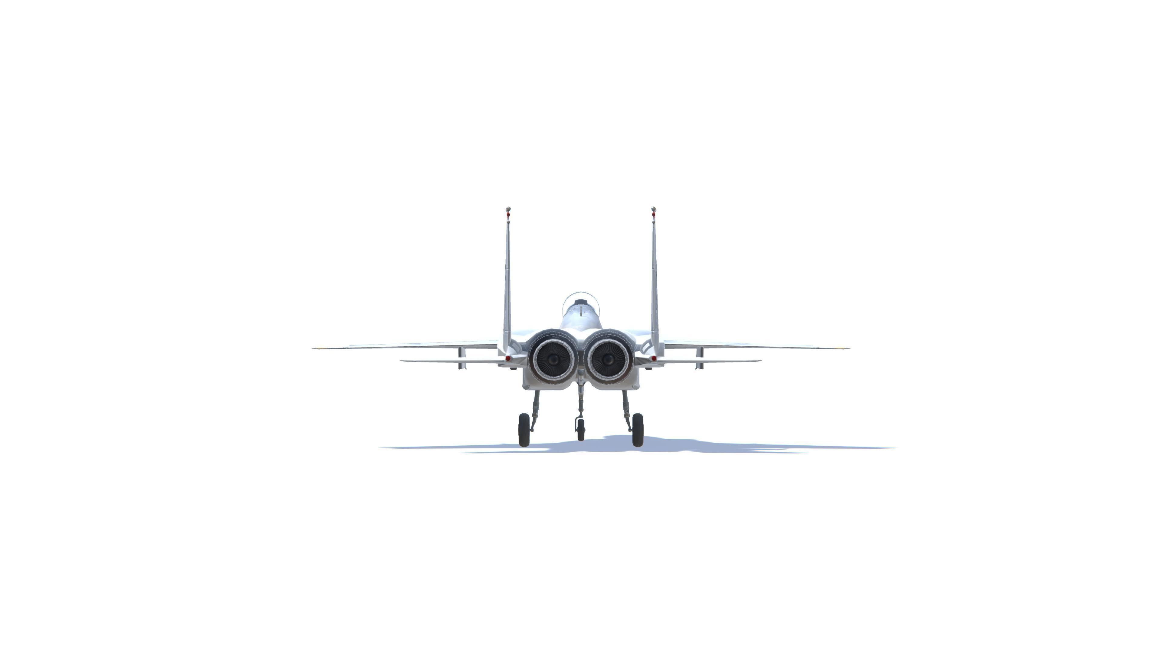 F-15 Eagle Jet Fighter Aircraft Low-poly 3D model_20