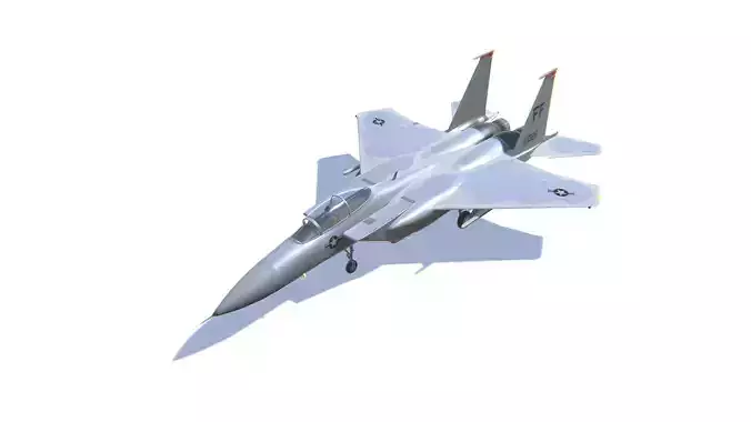F-15 Eagle Jet Fighter Aircraft Low-poly 3D model