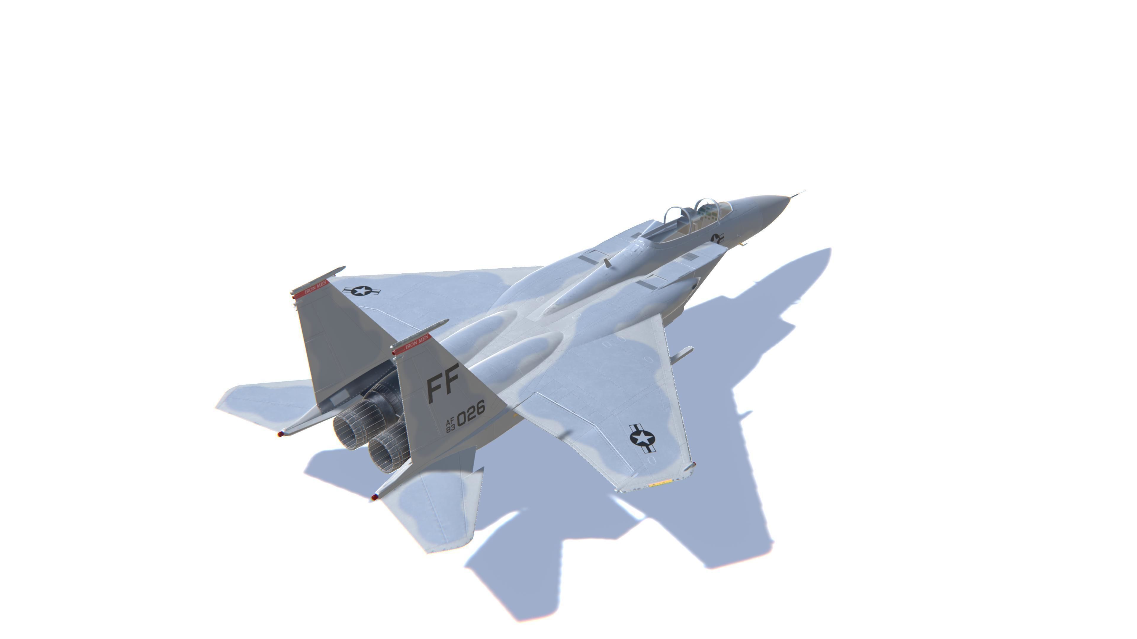 F-15 Eagle Jet Fighter Aircraft Low-poly 3D model_5