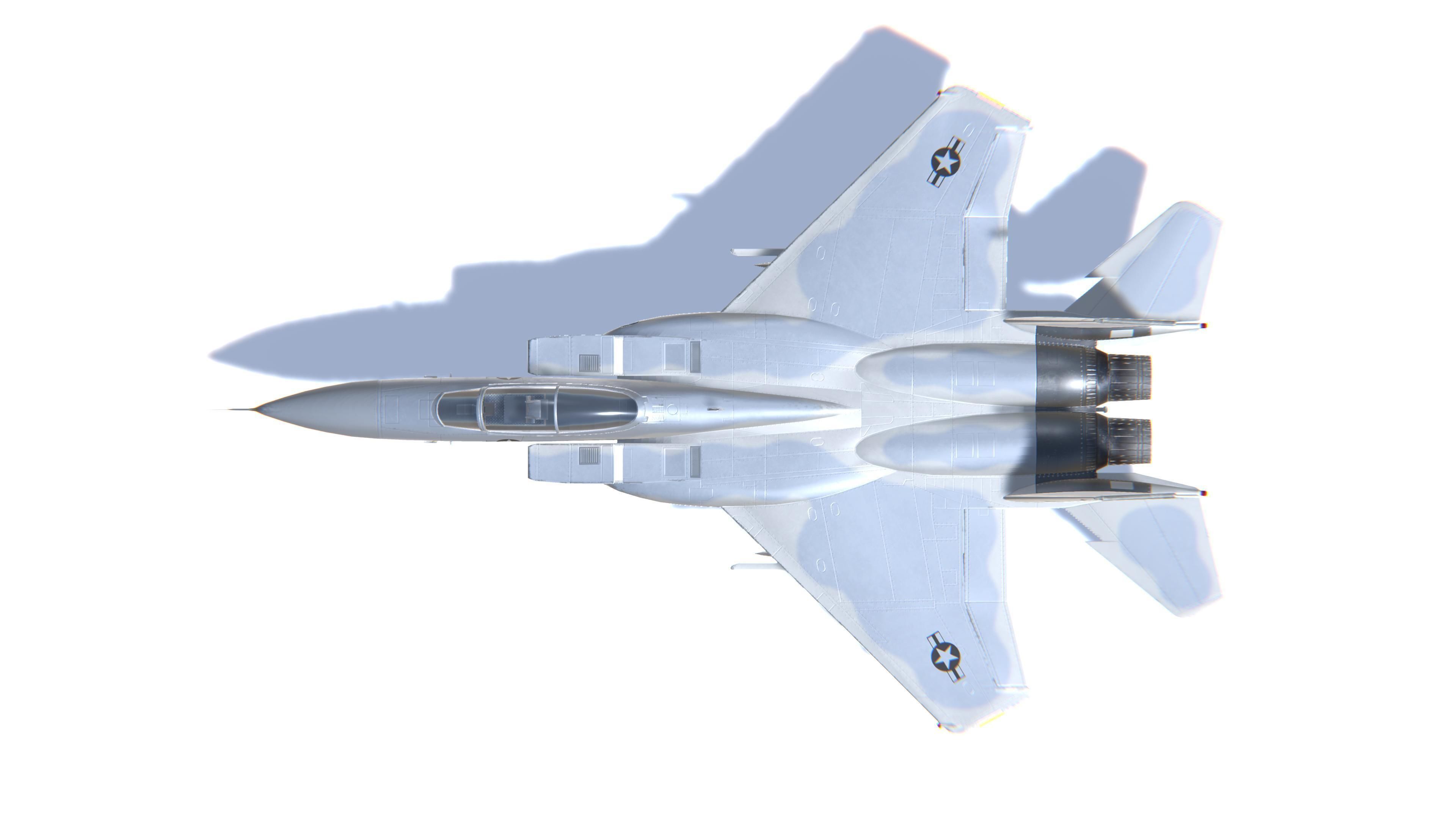 F-15 Eagle Jet Fighter Aircraft Low-poly 3D model_22