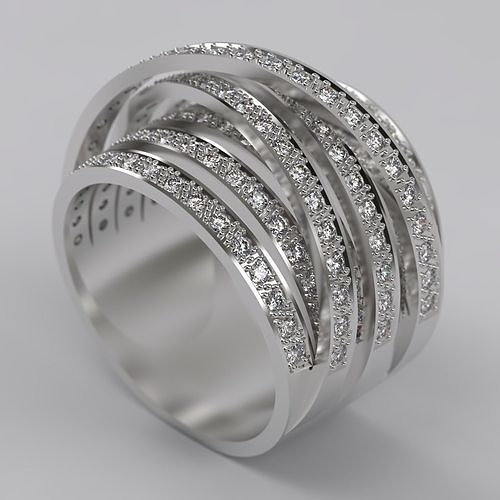 Ring with stripes 3D print model