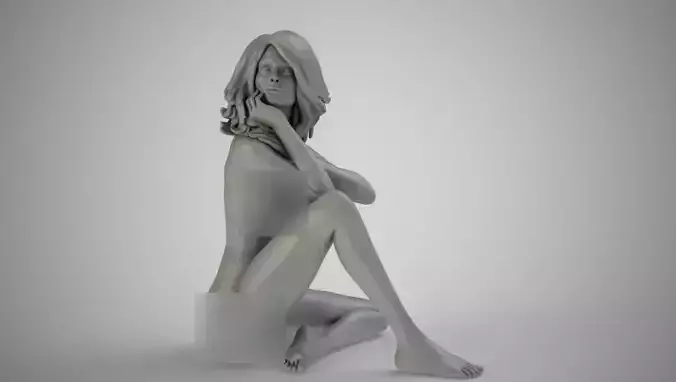 Beautiful Lady Sitting 3D print model