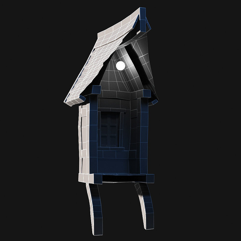 Tudor dormer Low-poly 3D model_5