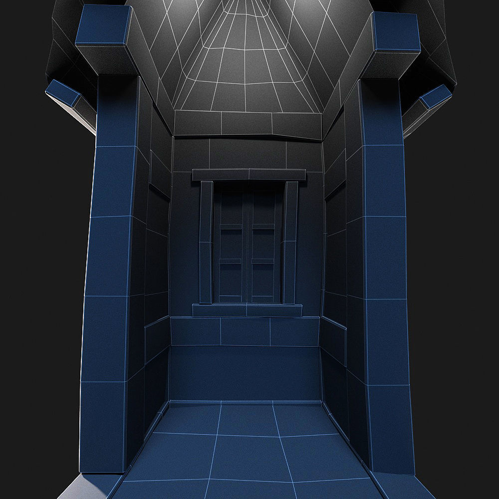 Tudor dormer Low-poly 3D model_7