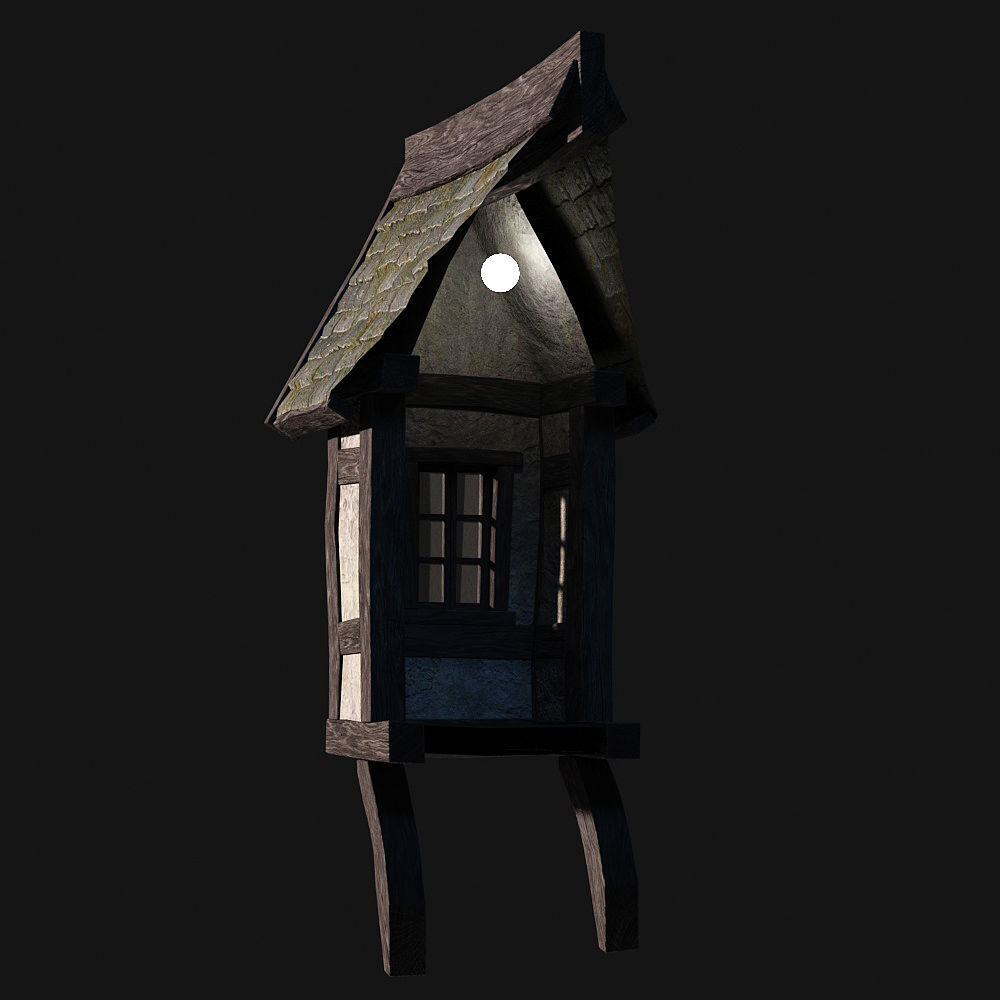 Tudor dormer Low-poly 3D model_4