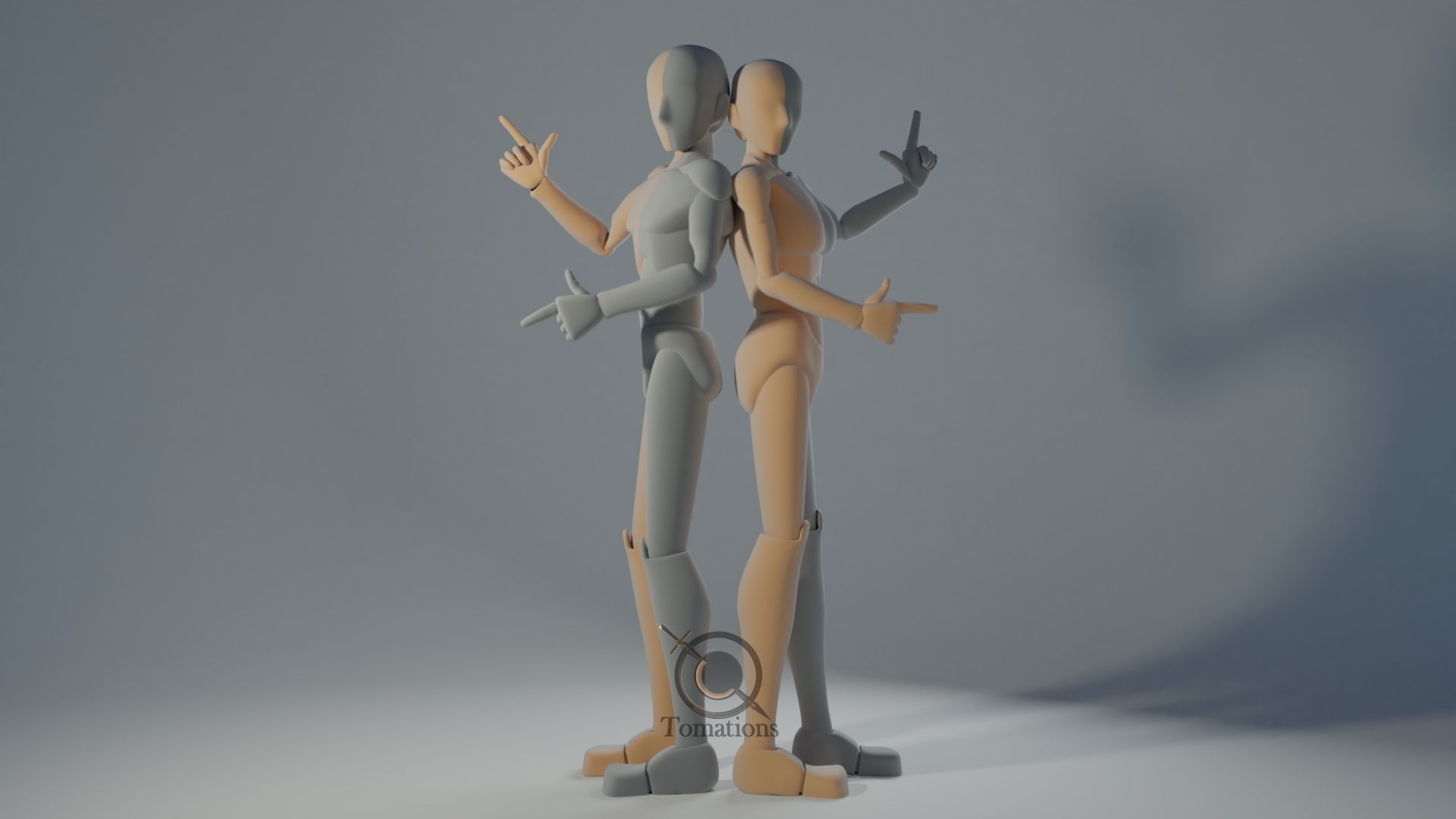 Blender Female Rigged Doll Low-poly 3D model_29